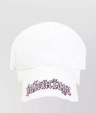 Balenciaga BALENCIAGA Blackletter Script Distressed Baseball Cap Size ONE SIZE - 1 Thumbnail