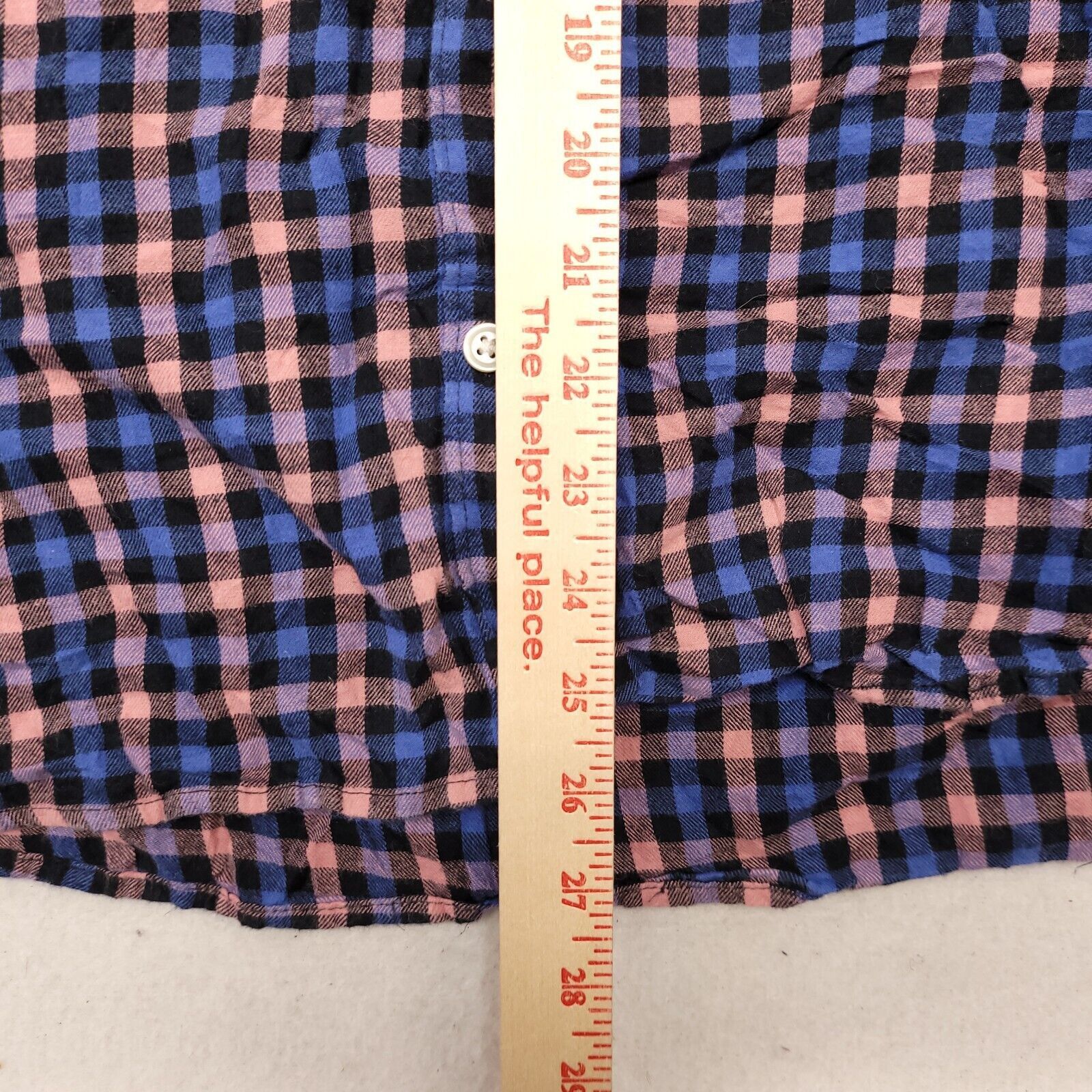 Old Navy Old Navy Buffalo Check Flannel Shirt Womens Size L Blue Pink Size L / US 10 / IT 46 - 8 Thumbnail