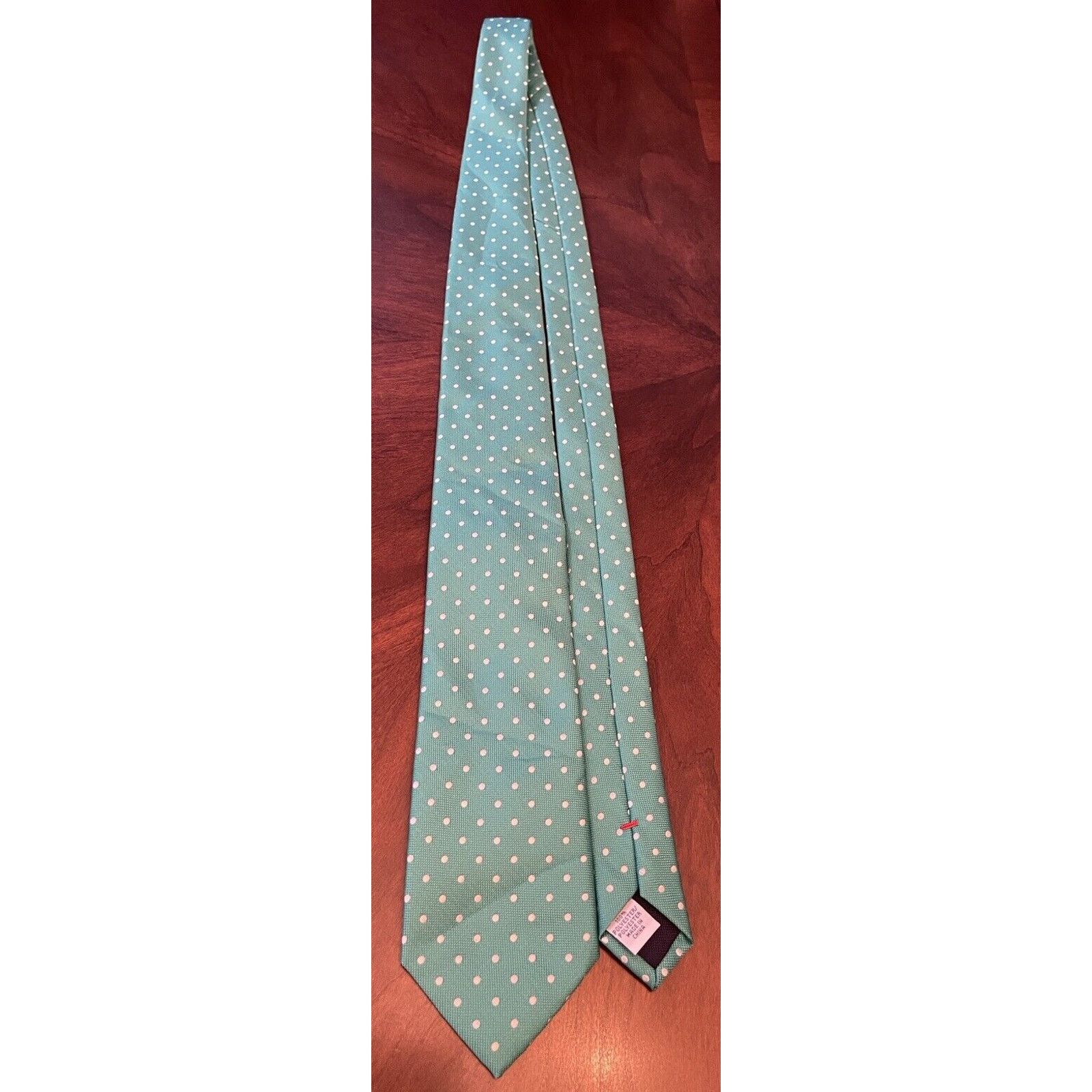 Izod Izod Green 100% Polyester Men’s Neck Tie Made In China Size ONE SIZE - 3 Thumbnail