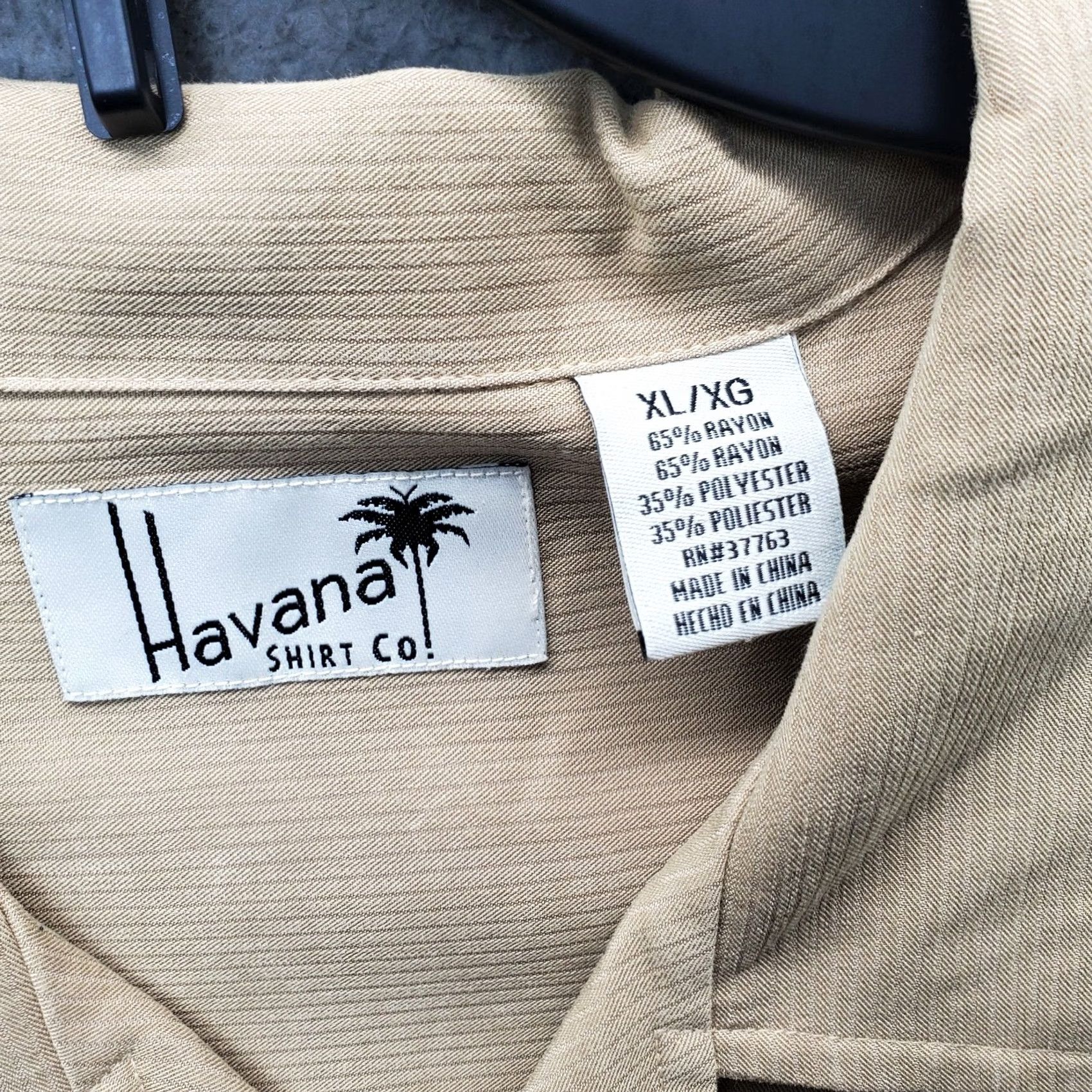Vintage Havana Button-Up Shirt Mens XL Brown Rayon Short Sleeve Embroidered Side Slit Size US XL / EU 56 / 4 - 3 Thumbnail