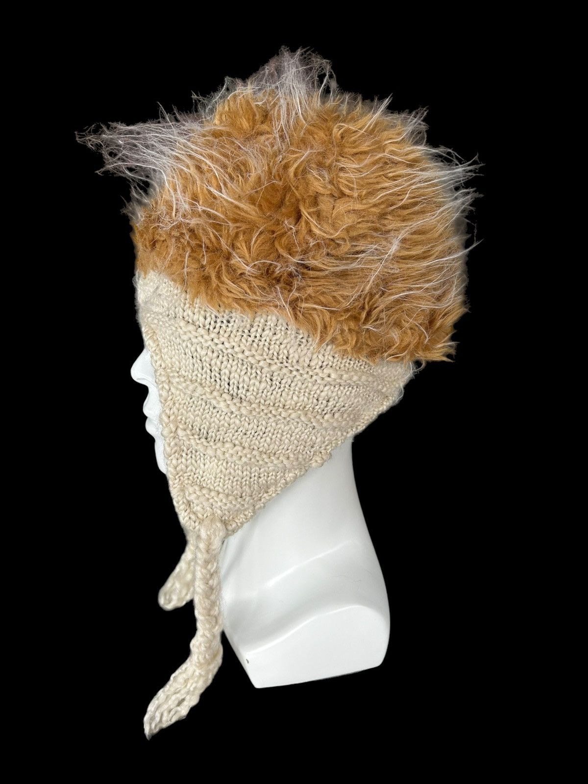 Japanese Brand × Kapital × Vintage Japanese Brand phenix Rare knitt Mohair Mohawk Beanie Hats🎌☠️ Size ONE SIZE - 2 Thumbnail
