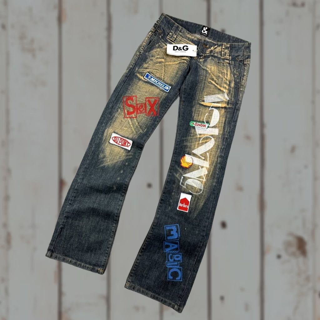 DOLCE&GABBANA grunge flare denim Y2Kswag DOLCE&GABBANA Ripped 