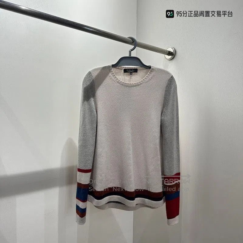 Loro Piana Loro Piana Unisex Pure Cashmere Color Block Sweater. Size US XXS / EU 40 - 4 Thumbnail