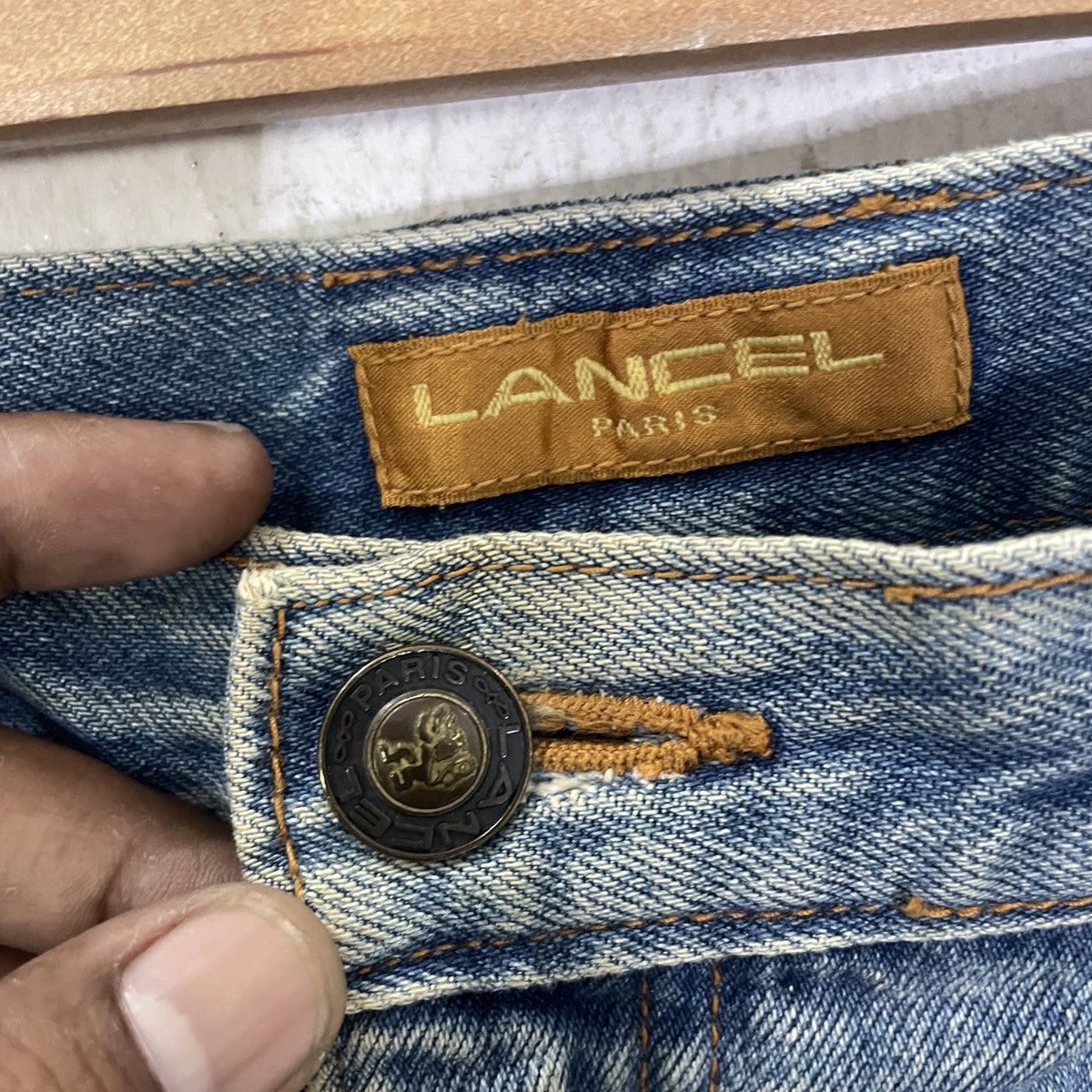 Lancel Vintage Lancel Distressed Denim Jeans Size US 37 - 5 Thumbnail