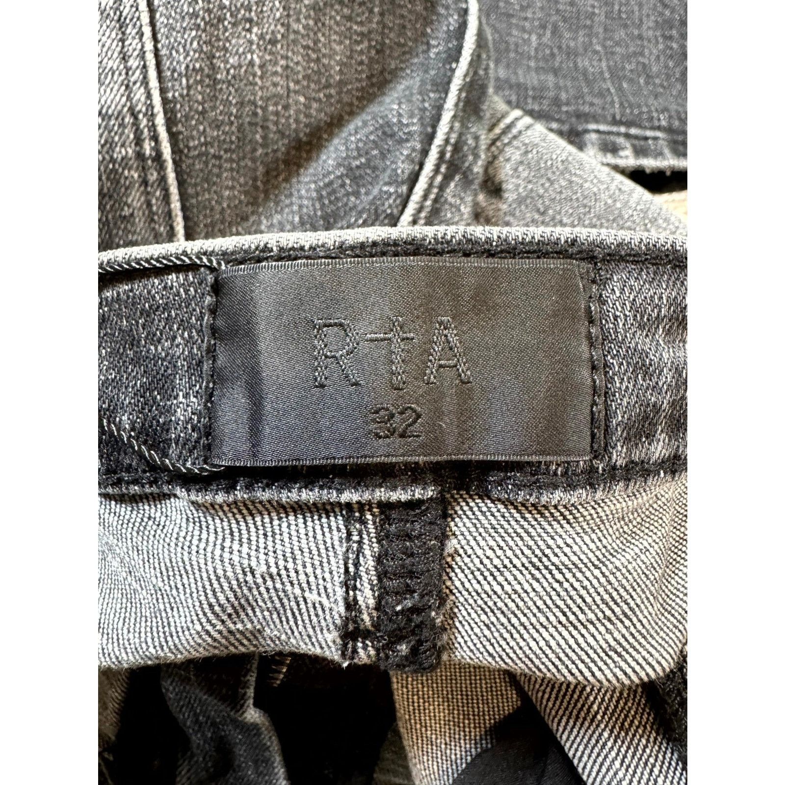 Rta RTA Embroiderded Logo Grey Wash Jeans Size US 32 / EU 48 - 5 Thumbnail