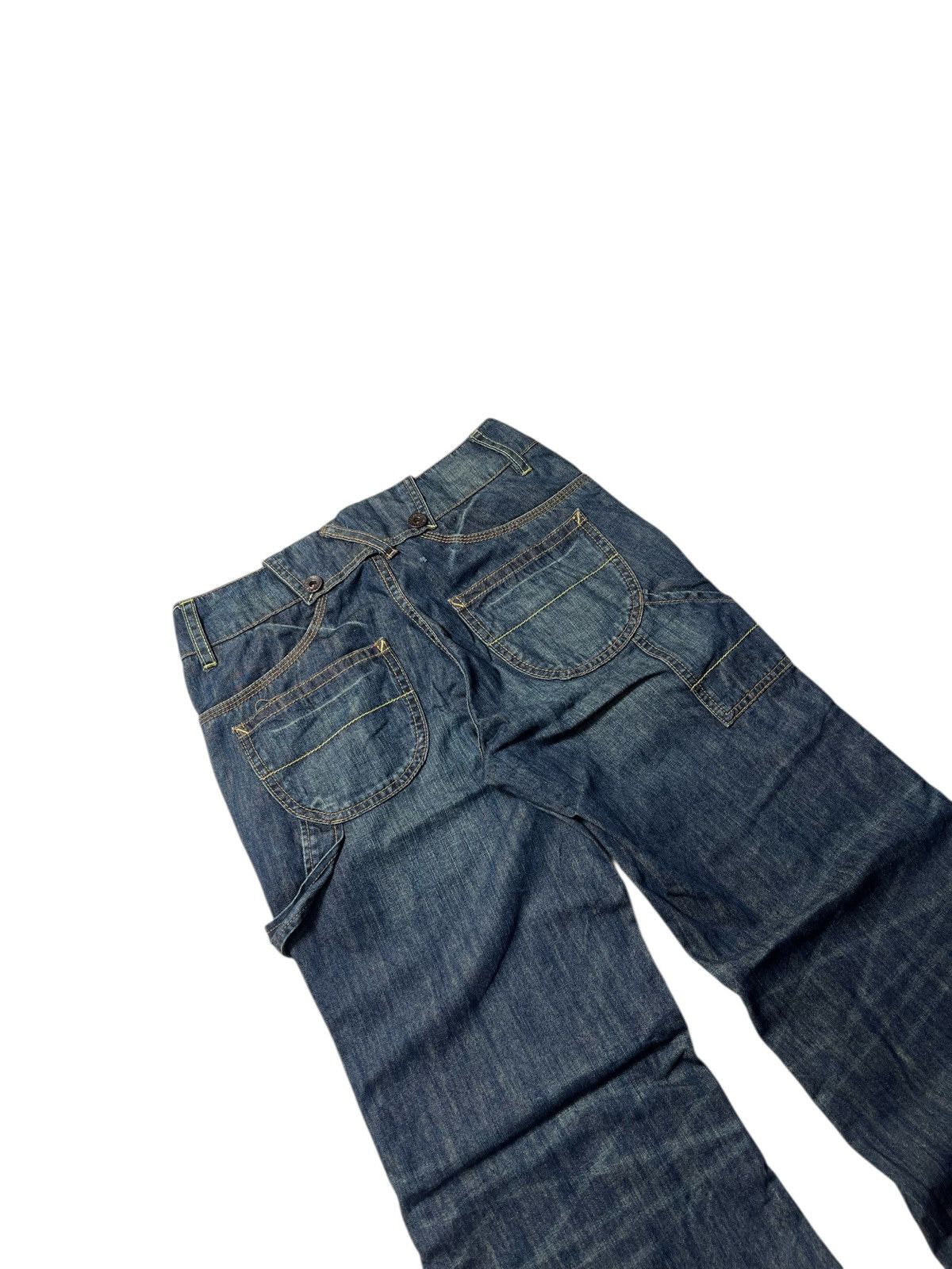 Japanese Brand Vintage Bobson Super Flared Carpenter Washed Pants Size US 28 / EU 44 - 9 Thumbnail