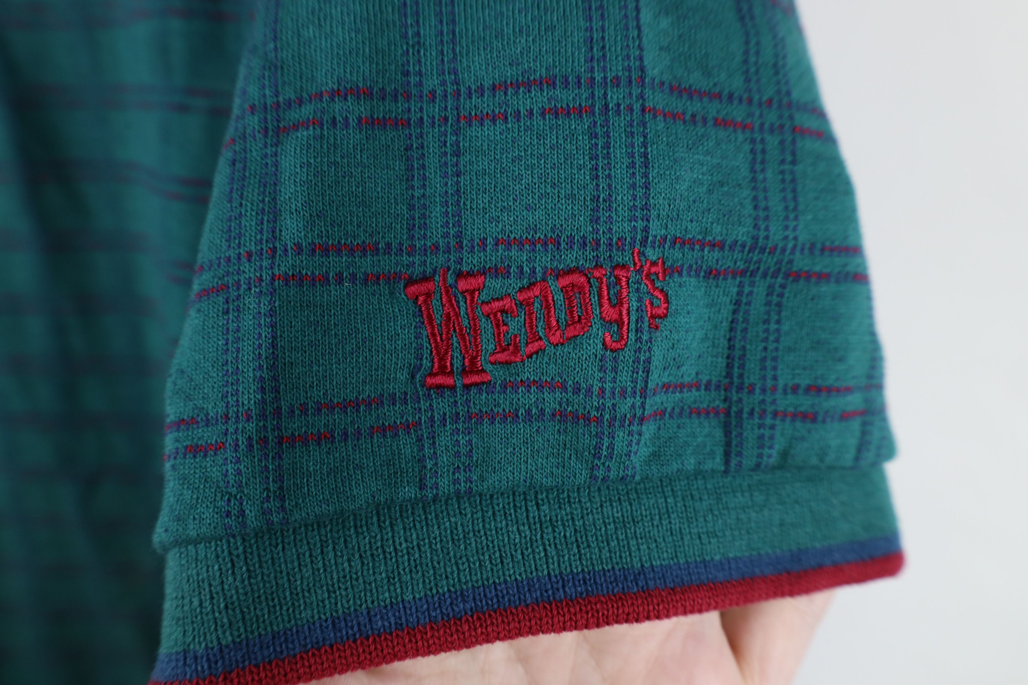 Vintage Vintage 90s Wendy's Restaurant Employee Uniform Polo Shirt Size US L / EU 52-54 / 3 - 4 Thumbnail