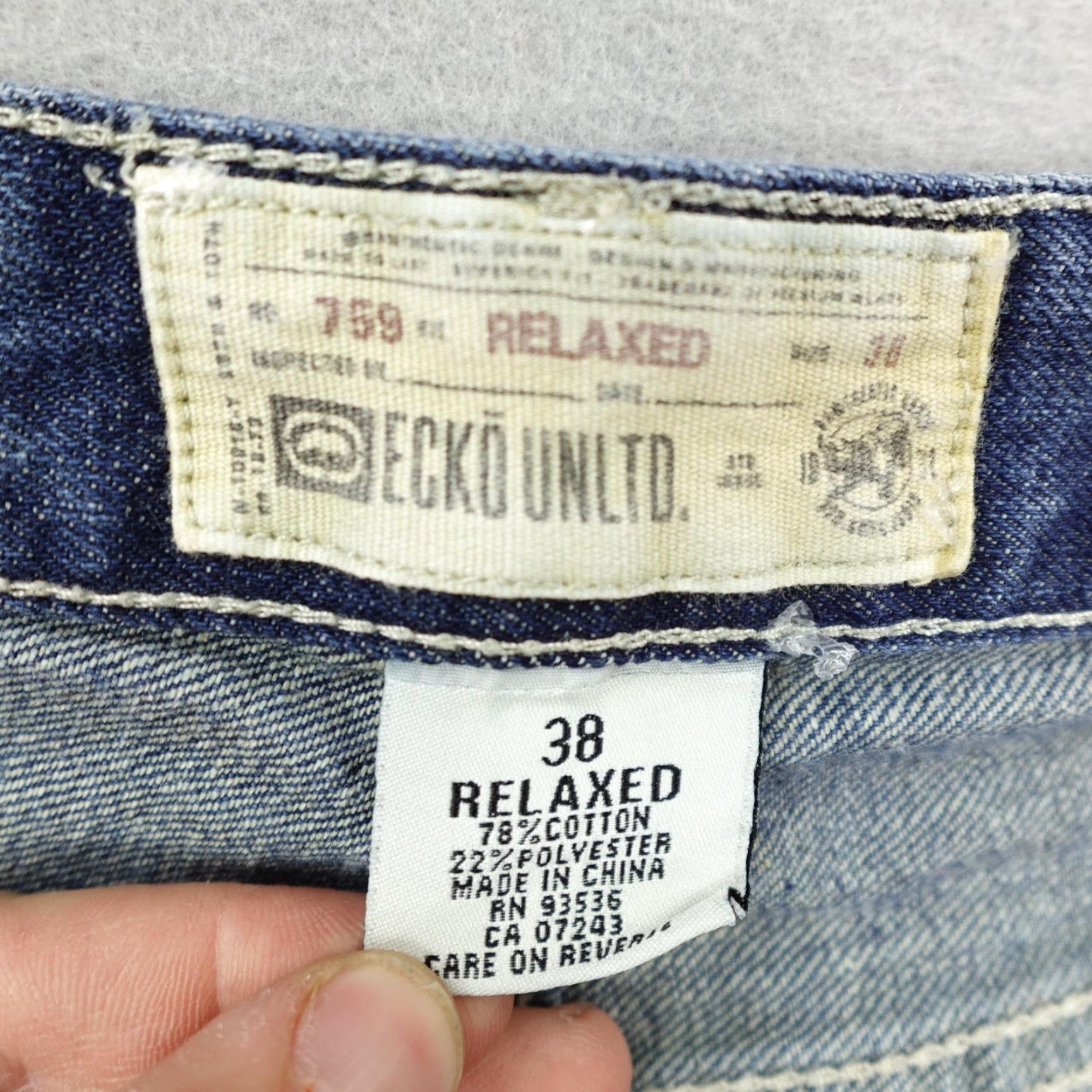 Ecko Unltd. Ecko Unltd Shorts Mens 38 Blue Denim Jean Jorts Faded Baggy Relaxed Fit Y2K Size US 38 / EU 54 - 7 Thumbnail