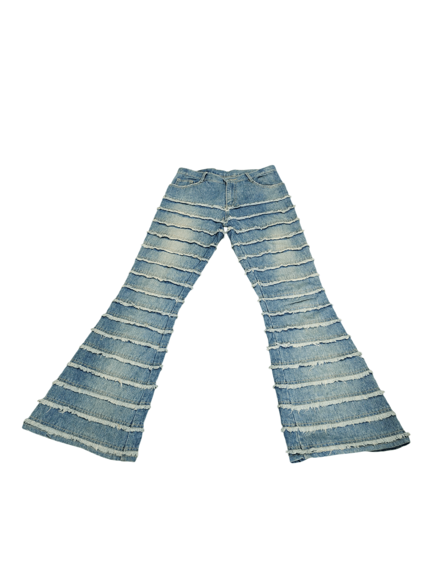 If Six Was Nine Flare Jeans F.T.S Hagi Patchwork Denim Bootcut Hysterics Sty Size US 27 - 3 Thumbnail