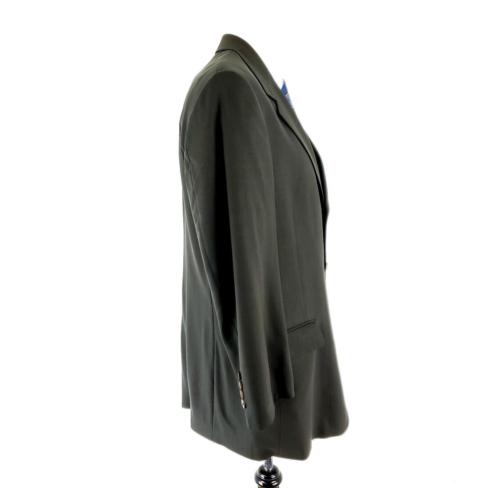 Hart Schaffner Marx Hart Schaffner Comfort Marx Wool 3 Button Blazer 42R Dark Gr Size 42R - 7 Thumbnail