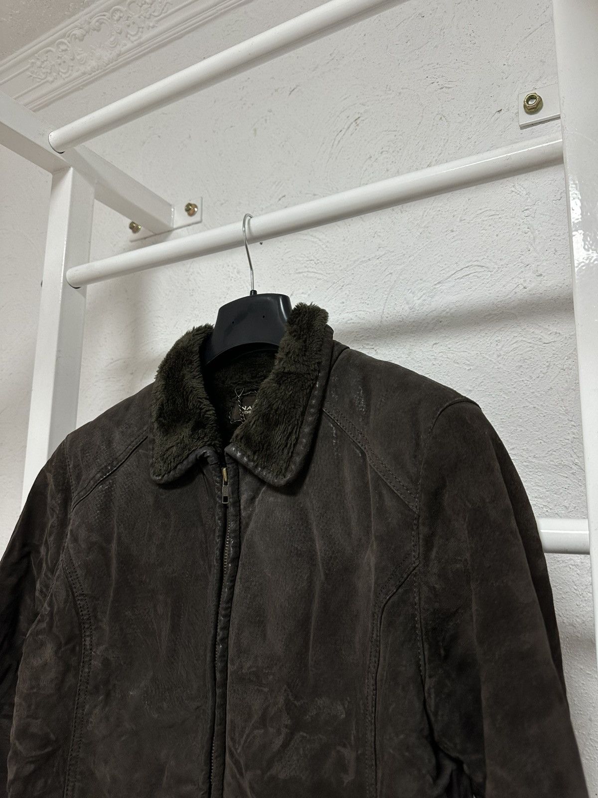 Other Vintage Y2K NAF NAF Leather Shearling Jacket M Size Size M / US 6-8 / IT 42-44 - 2 Thumbnail