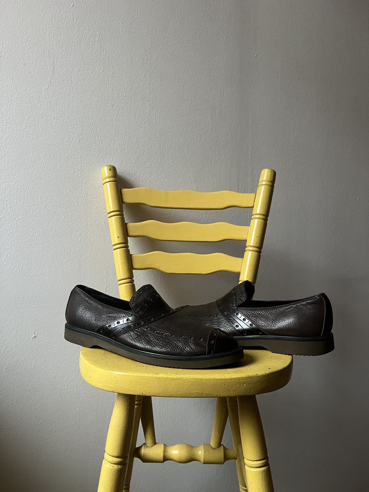 Comme Des Garçons Homme Plus Leather Slip-On Loafer Shoes