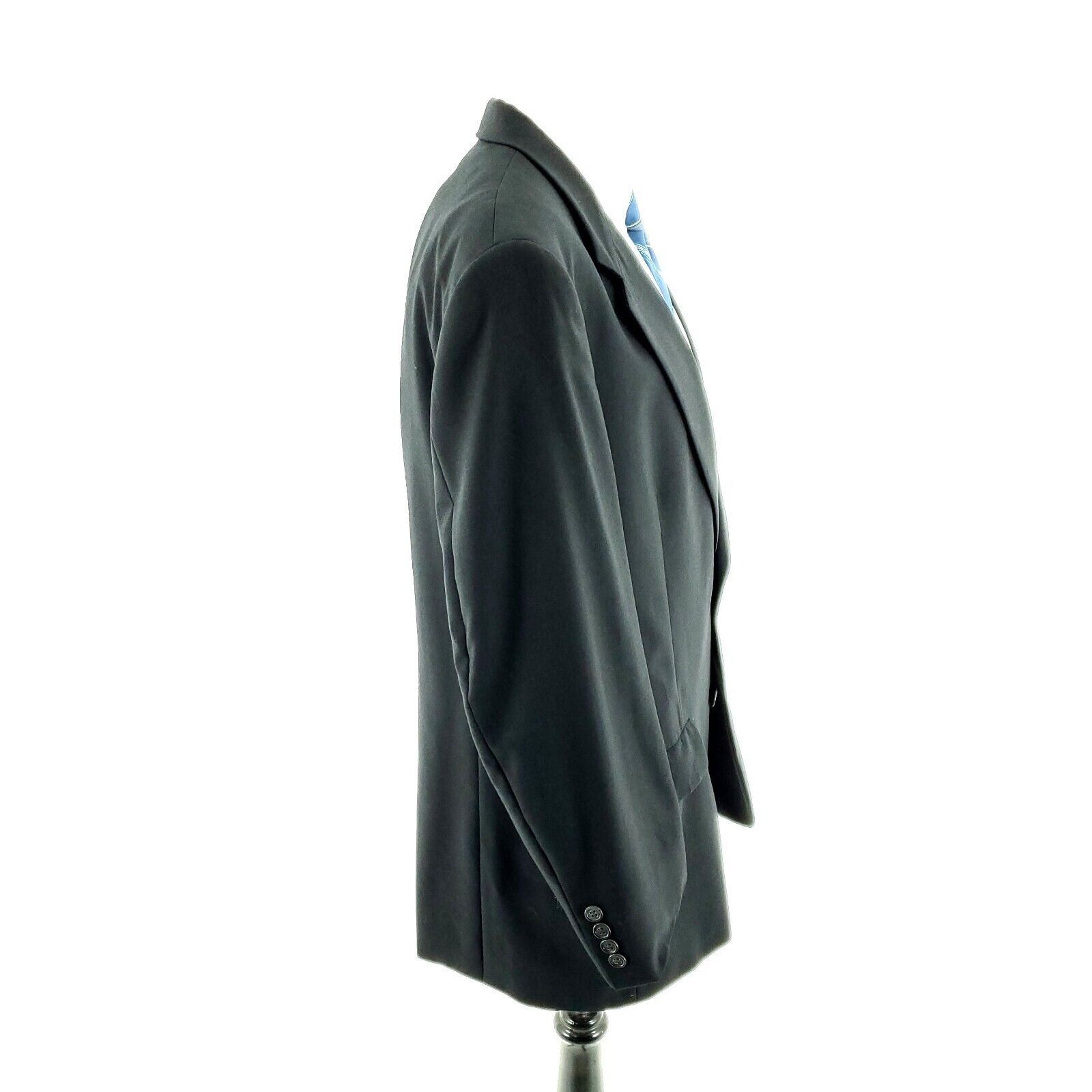 Hart Schaffner Marx Hart Schaffner Marx Wool 2 Button Blazer 44R Charcoal Gray Size 44R - 6 Thumbnail