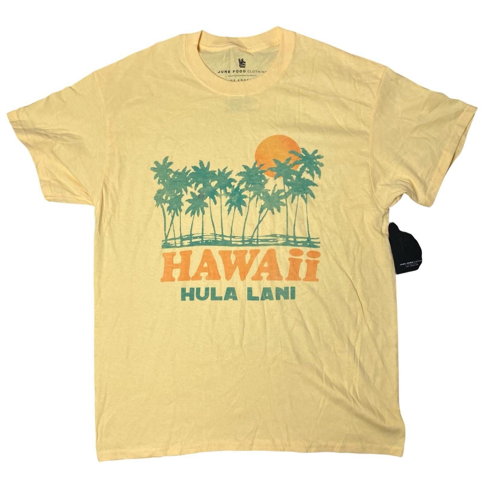 Junk Food Junk Food T-Shirt Mens M Yellow Hawaii Tropical Hula Palm Size US M / EU 48-50 / 2 - 2 Thumbnail