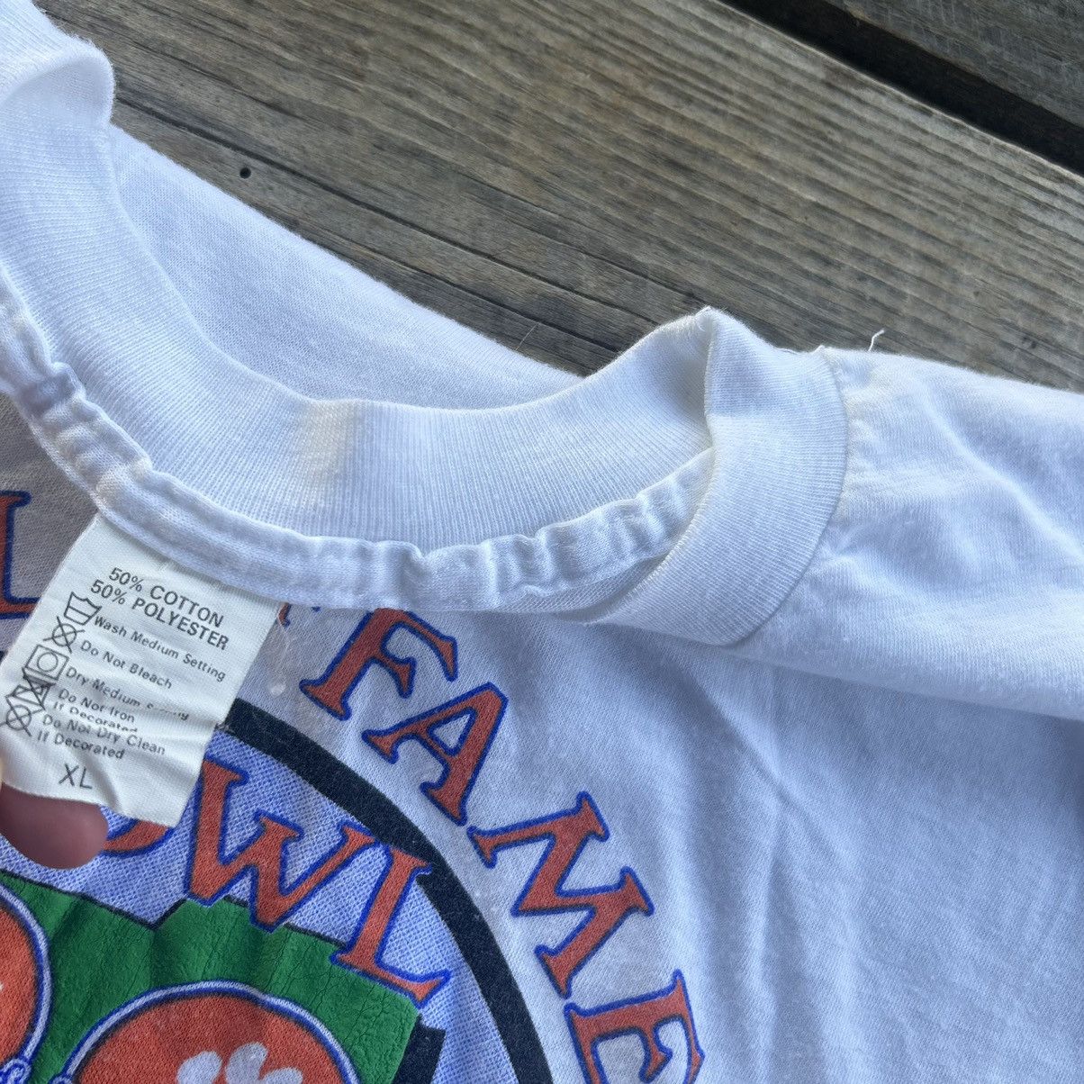 NCAA Vintage 1991 Clemson Tigers V Illinois College T Shirt Size US XL / EU 56 / 4 - 5 Thumbnail
