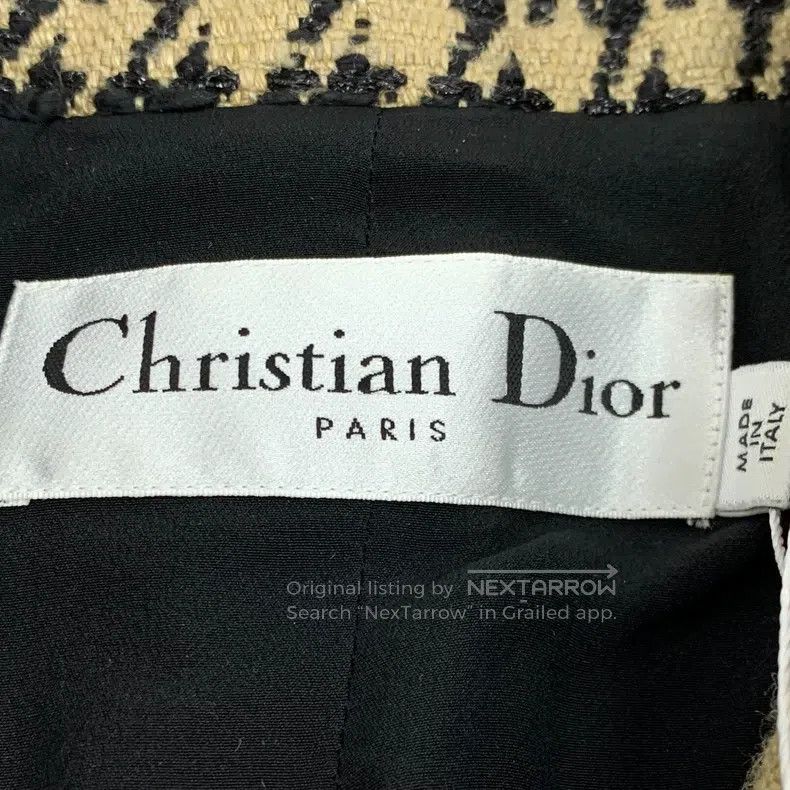 Dior Dior Brown thousand-bird check silk lapel double-breasted Size XS / US 0-2 / IT 36-38 - 5 Thumbnail