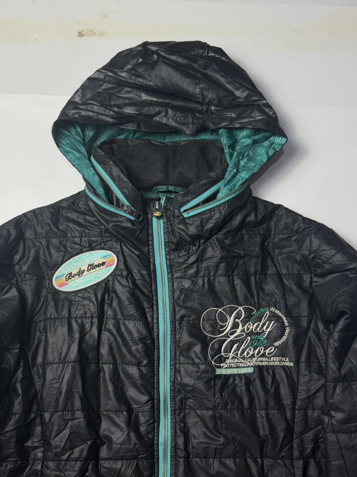 If Six Was Nine Bono Hoodie Poem Puffer Jacket Body Glove Japanese 2000s Size US L / EU 52-54 / 3 - 4 Thumbnail