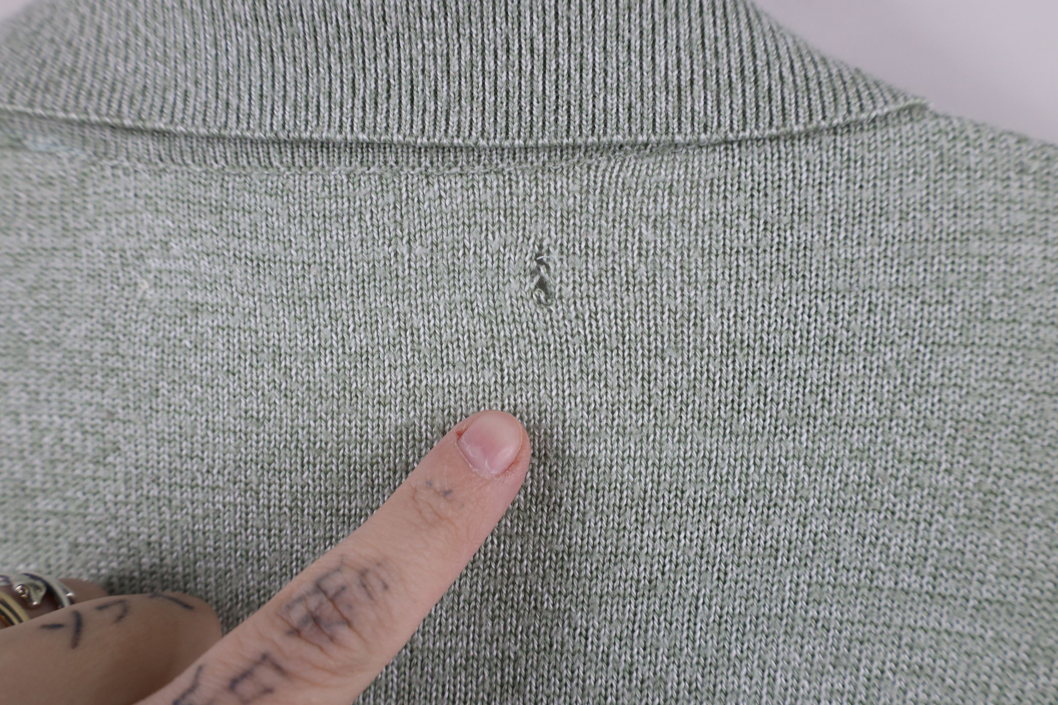 Vintage Vintage 90s Streetwear Knit Collared Golf Polo Shirt Green Size US L / EU 52-54 / 3 - 7 Thumbnail