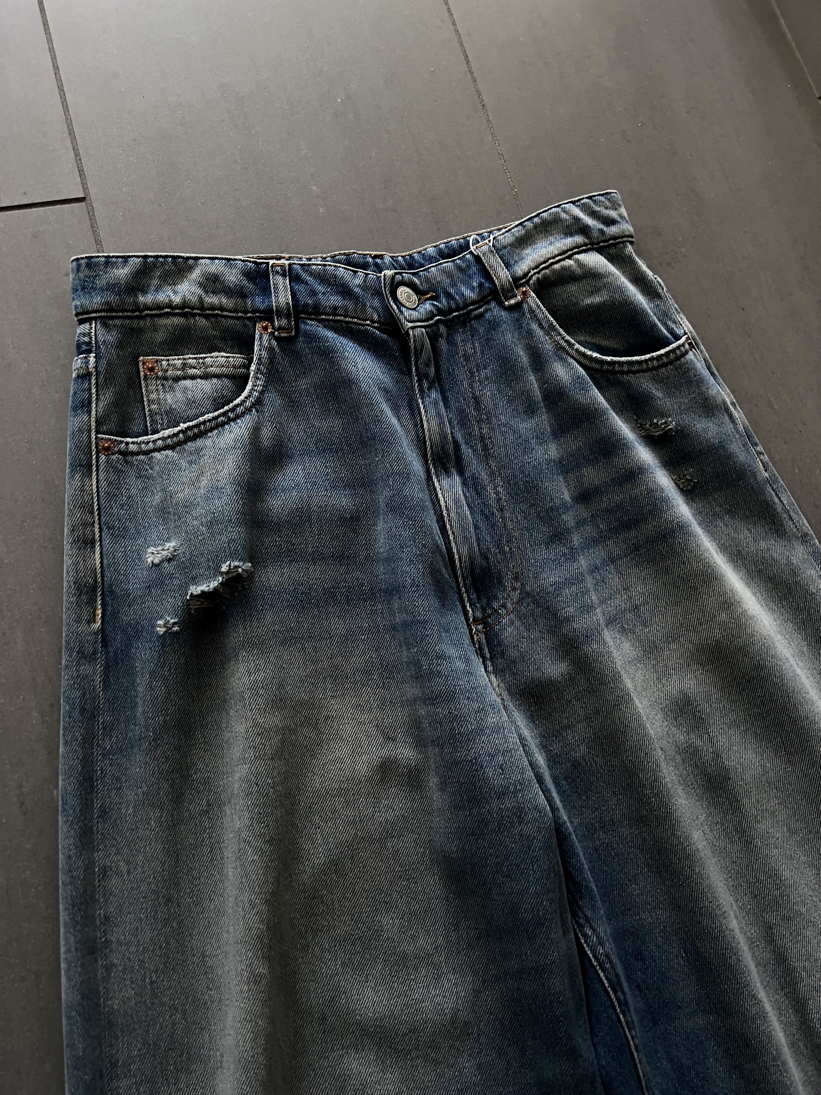 Maison Margiela Maison Margiela MM6 SS24 Distressed Denim Jeans Size US 30 / EU 46 - 2 Thumbnail