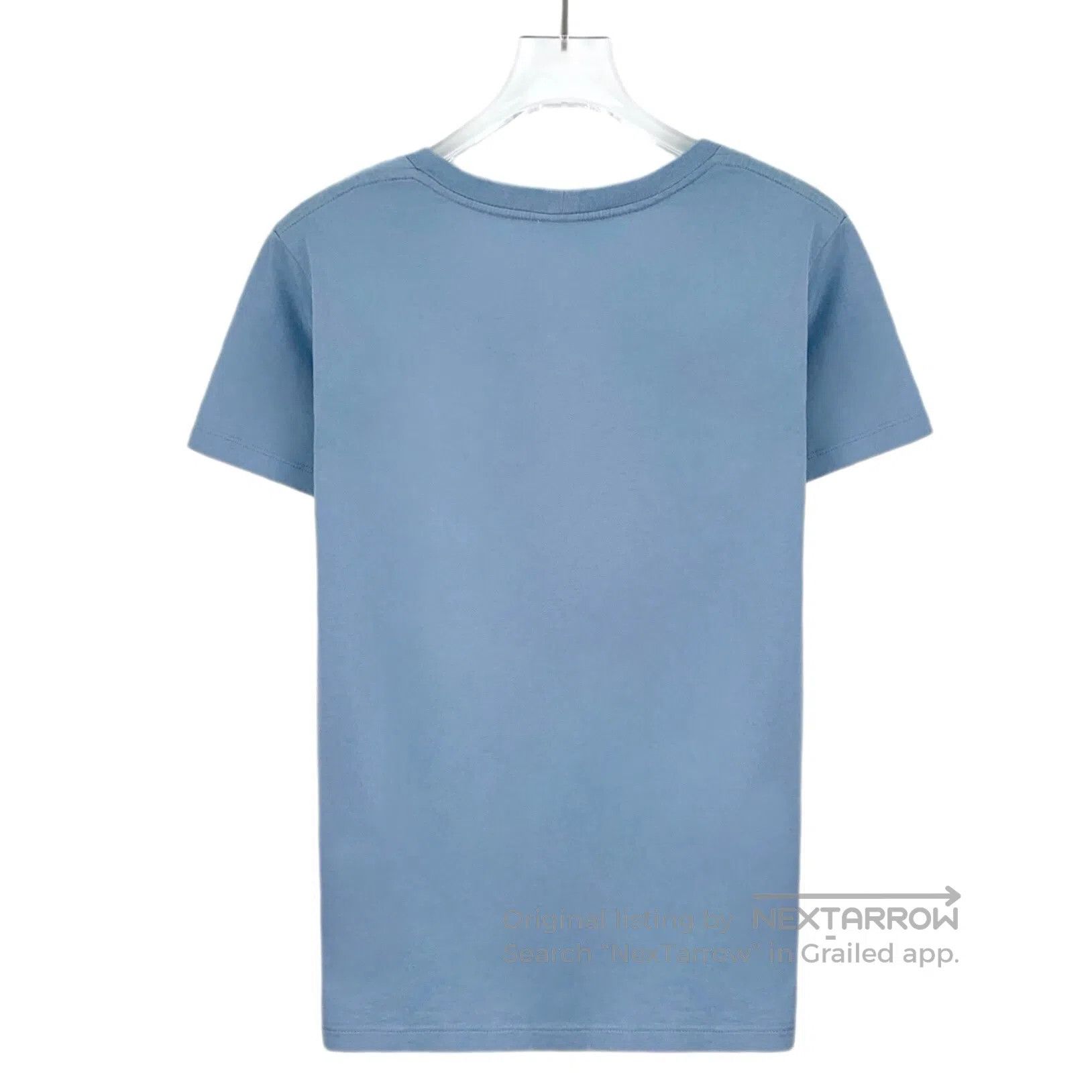 Celine CELINE Blue logo lettering foil cotton round neck short sl Size US S / EU 44-46 / 1 - 2 Thumbnail