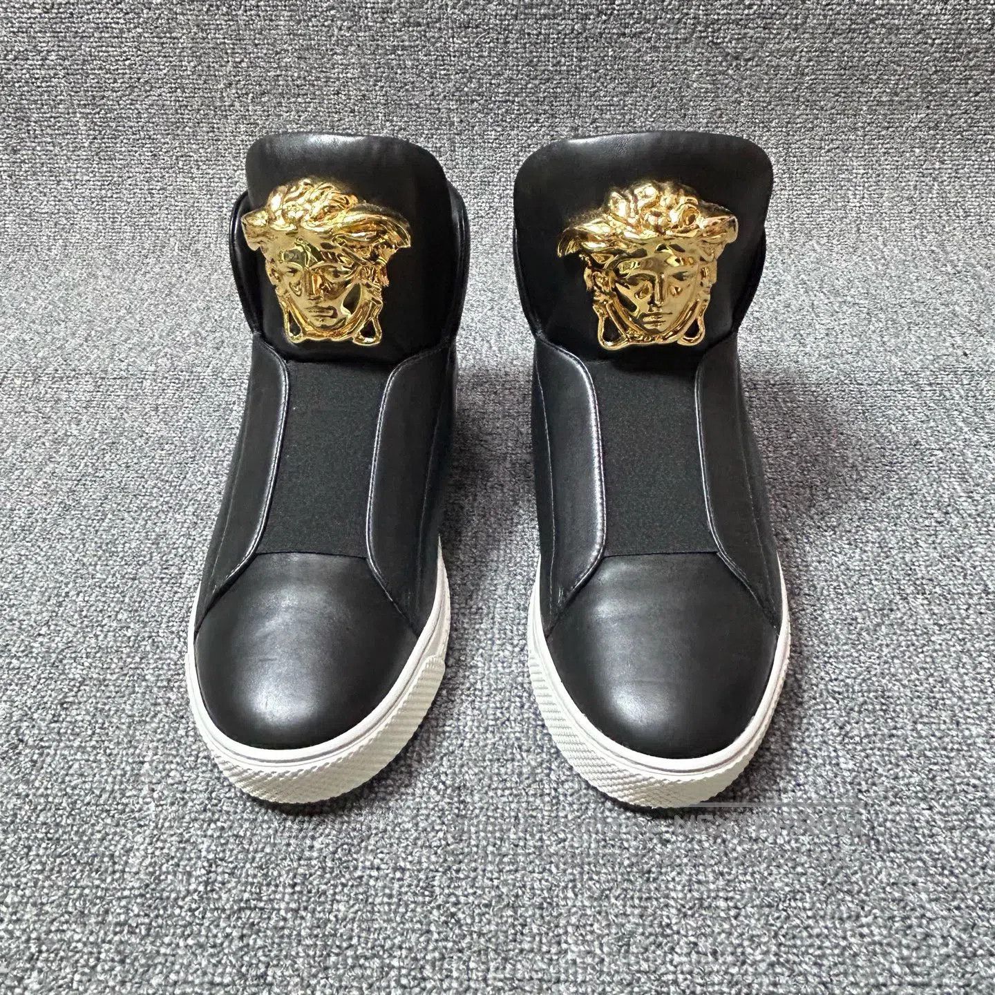 Versace Versace Medusa High-Top Shoes Black and Gold Magic Tape| Size US 7.5 / IT 37.5 - 4 Thumbnail