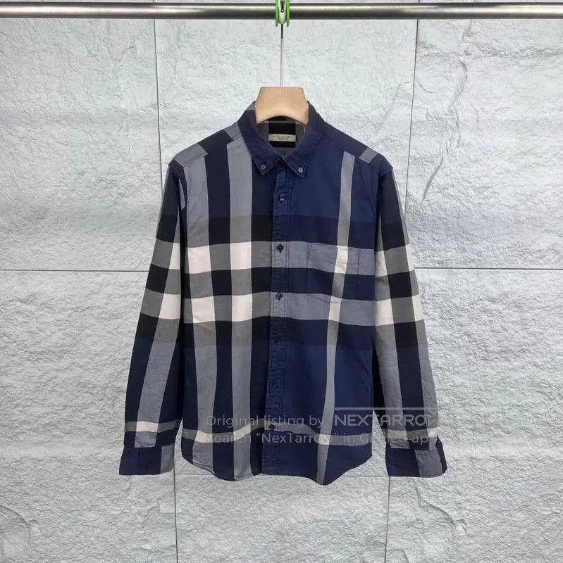 Burberry Burberry Blue Cotton Long Sleeve Shirt. Size US S / EU 44-46 / 1 - 1 Thumbnail