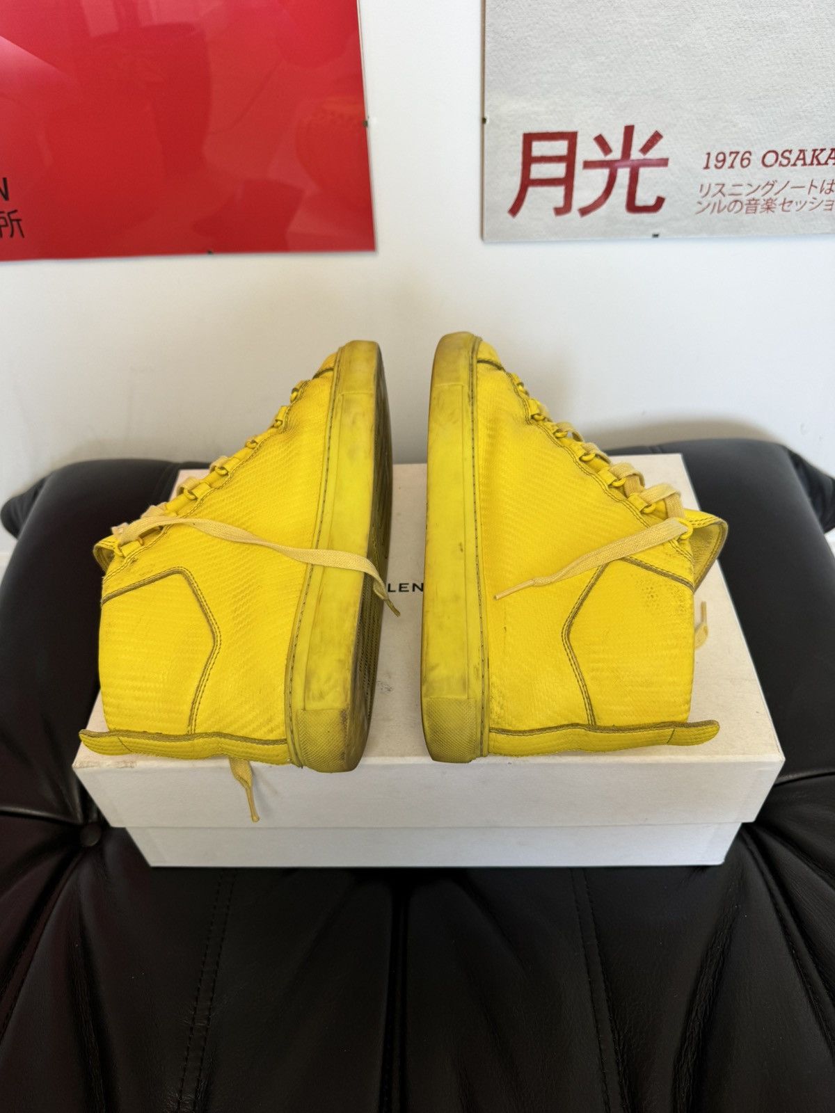 Balenciaga Balenciaga Arena High Sneakers Leather Yellow Kanye West Size US 9 / EU 42 - 5 Thumbnail