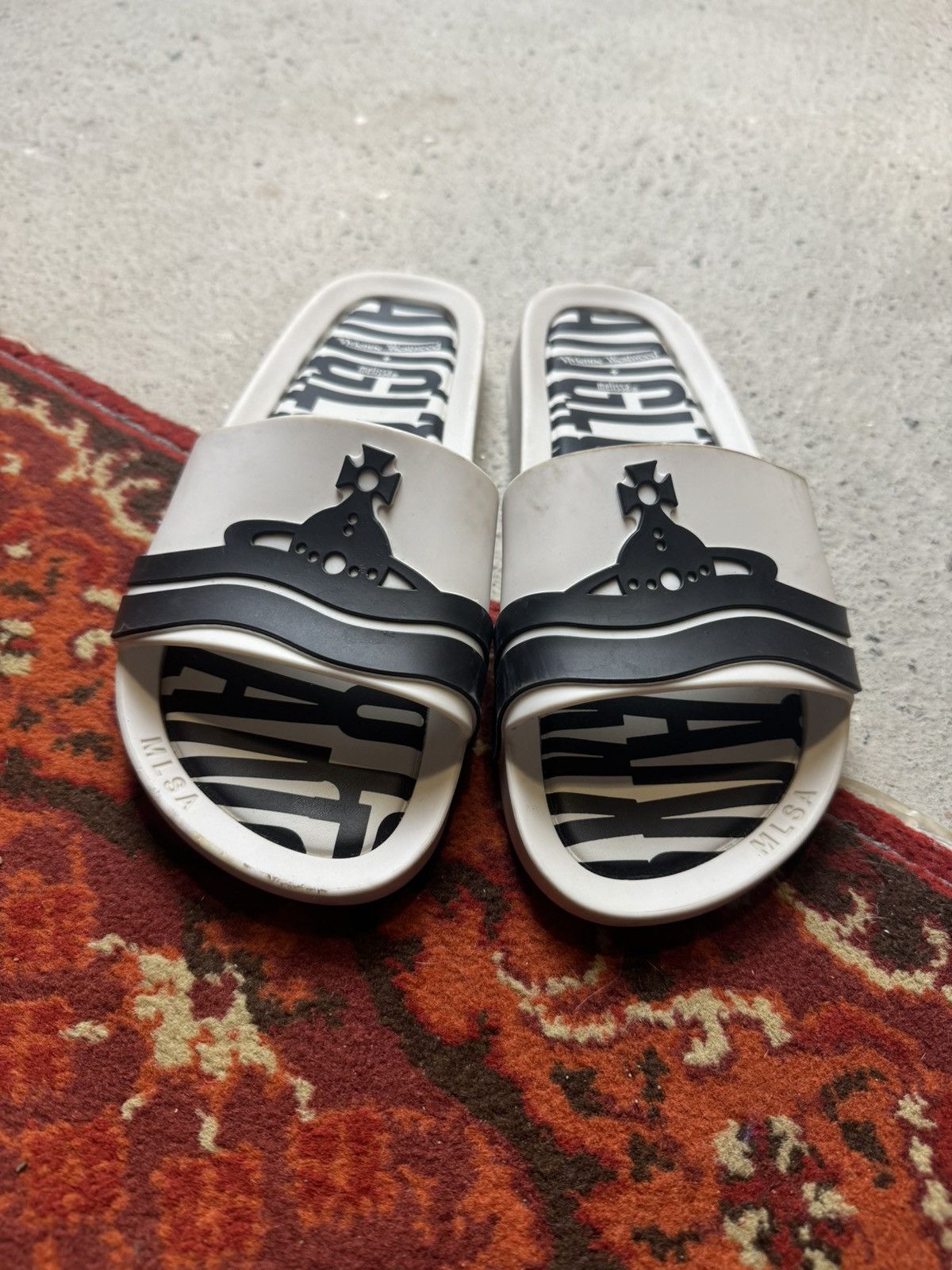 Melissa × Vintage × Vivienne Westwood Vintage Y2K Vivienne Westwood Melissa Pattern Seach Sandals Size US 9 / EU 42 - 2 Thumbnail
