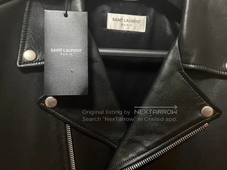 Saint Laurent Paris Saint Laurent Paris Classic black sheepskin motorcycle jac Size US M / EU 48-50 / 2 - 9 Thumbnail
