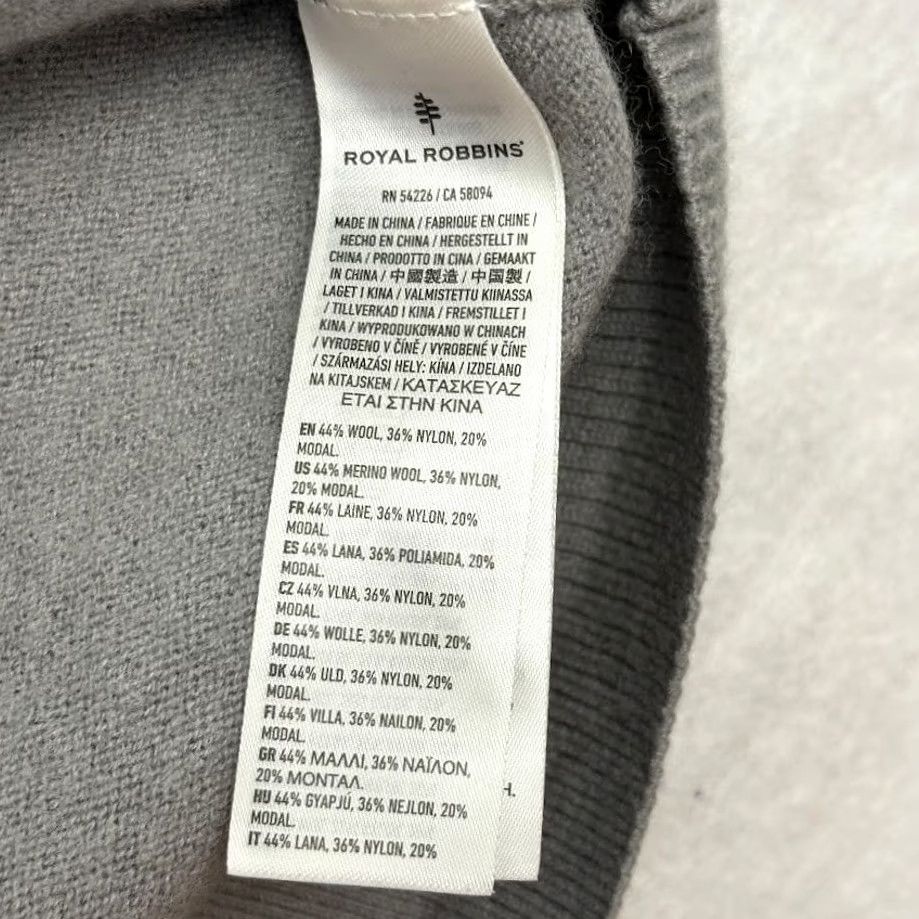 Royal Robbins Royal Robbins Ventour Sweater Men's XL Gray Merino Wool Crewneck Pullover Knit Wool Shirt? Size US XL / EU 56 / 4 - 4 Thumbnail