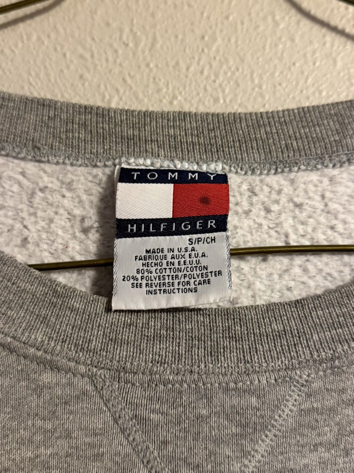Tommy Hilfiger Vtg 90s made in usa blank gray tommy crewneck small Size US S / EU 44-46 / 1 - 2 Thumbnail