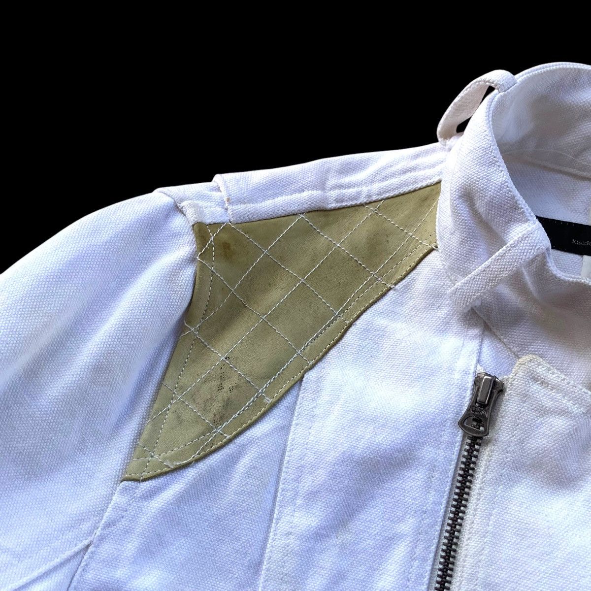 Schlussel 🇯🇵 SCHLUSSEL DOUBLE COLLAR DENIM + COWHIDE JACKET Size US M / EU 48-50 / 2 - 5 Thumbnail