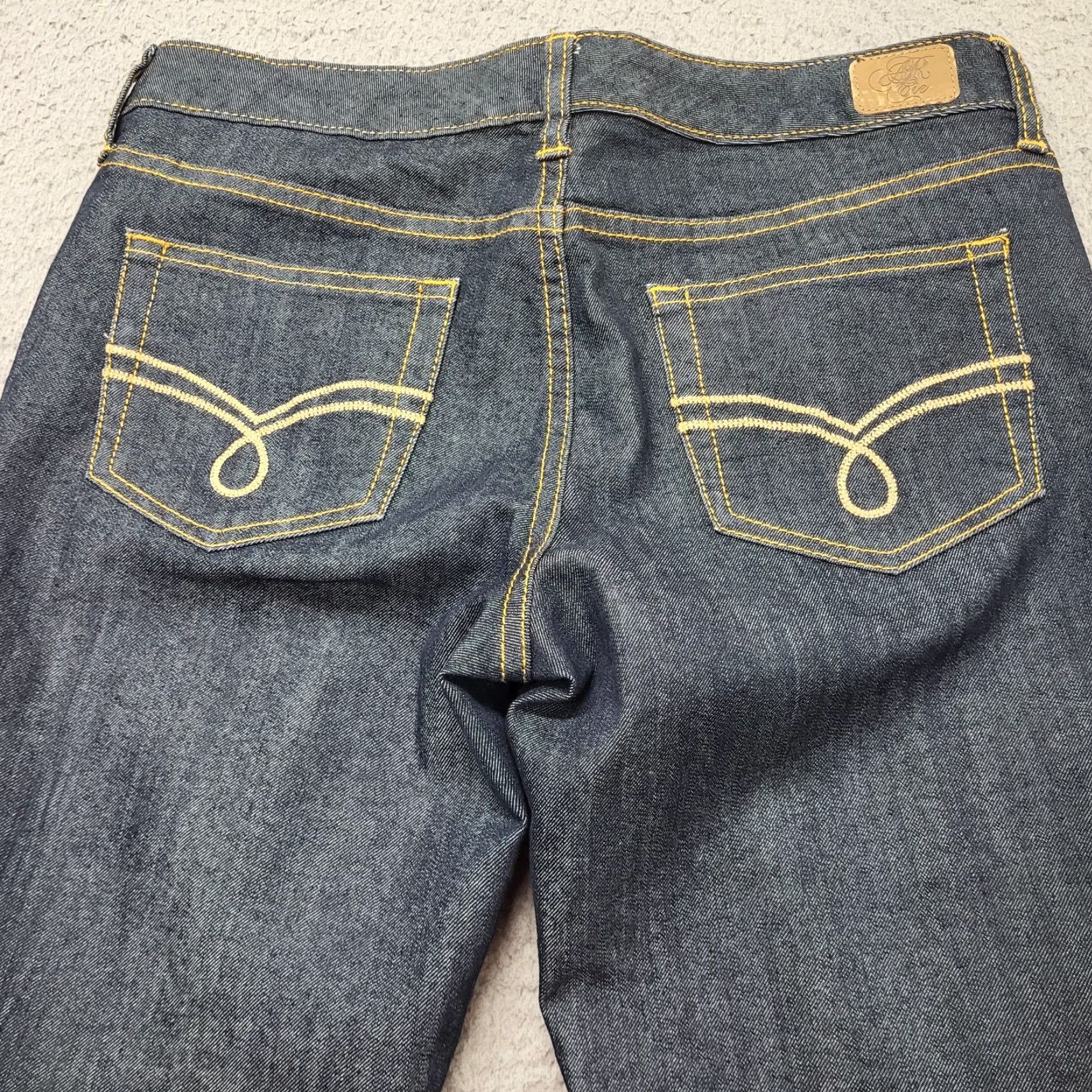 Vintage American Rag Jeans Womens 5R Blue Denim Dark Wash Stretch Embroider Pocket Size 27" / US 4 / IT 40 - 4 Thumbnail