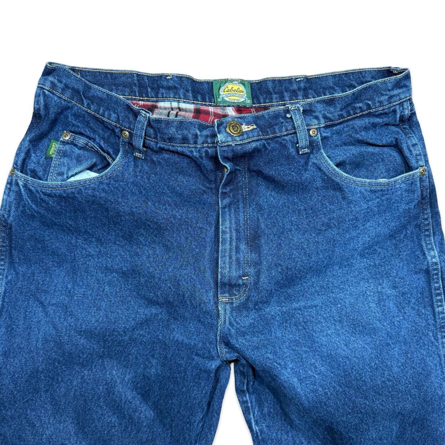 Cabelas Cabela's Flannel Lined Blue Jeans Size US 38 / EU 54 - 1 Thumbnail