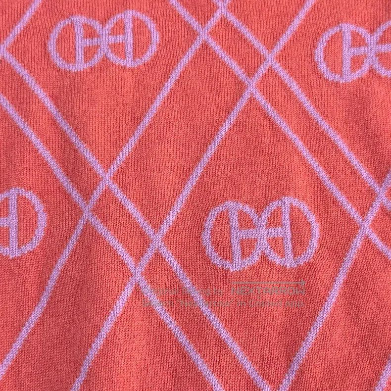Hermes Hermes Orange Pink Full Logo Cashmere Sweater Size XS / US 0-2 / IT 36-38 - 7 Thumbnail
