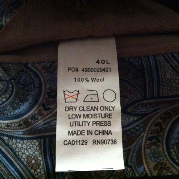 Tallia TALLIA MENS NEW TAN 100%WOOL SPORT COAT BLAZER SIZE:40L Size 40L - 6 Thumbnail