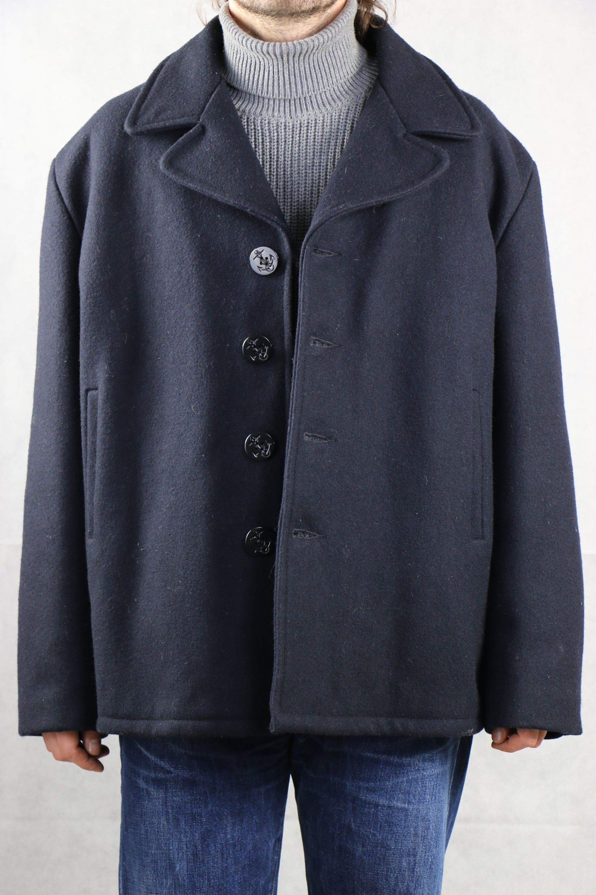 Schott Vintage SCHOTT 756 Wool Sailor Field Pea Coat Jacket Size US L / EU 52-54 / 3 - 1 Thumbnail