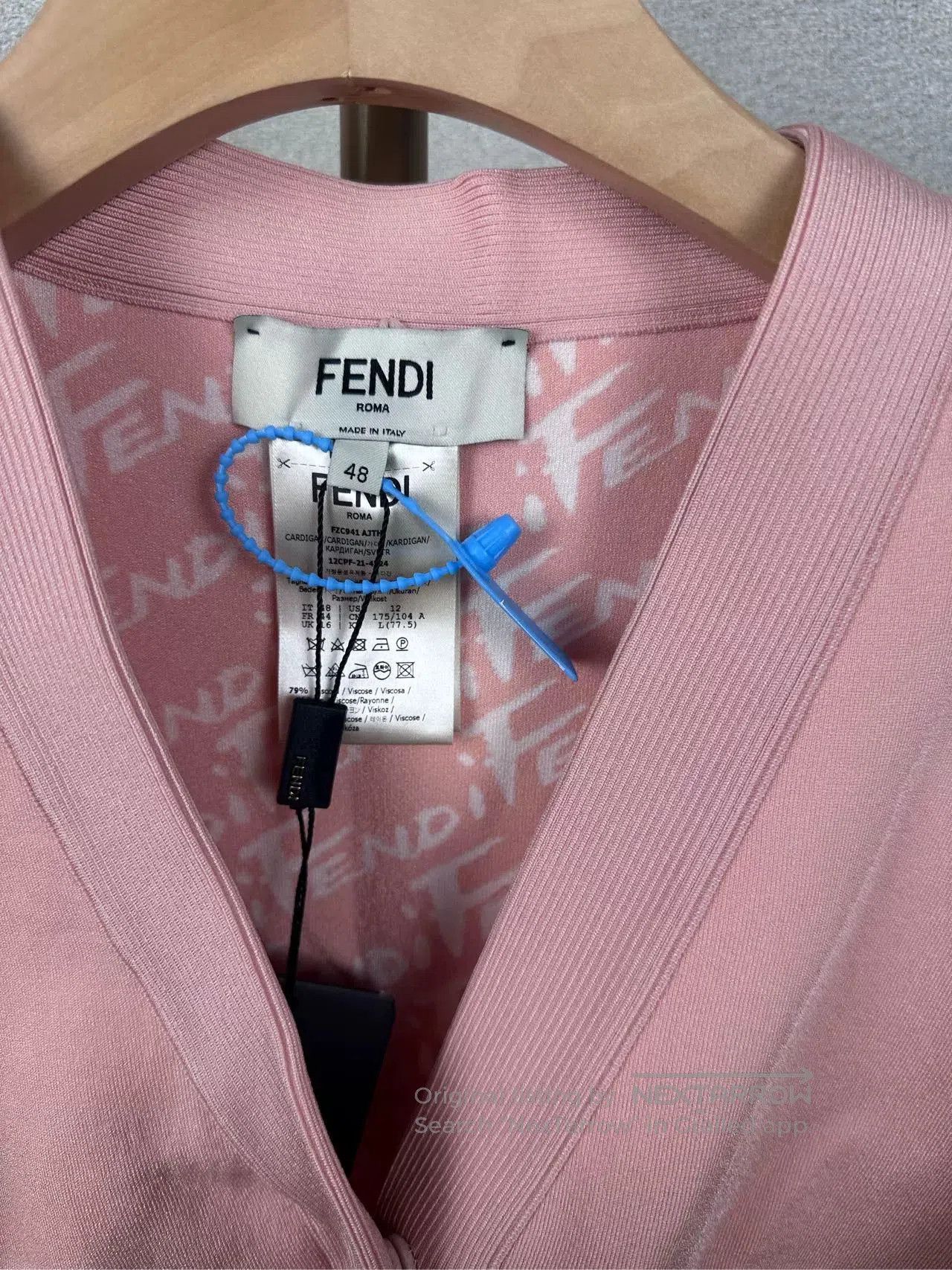 Fendi Fendi Pink Wool Knit Cardigan 48. Size US XL / EU 56 / 4 - 3 Thumbnail