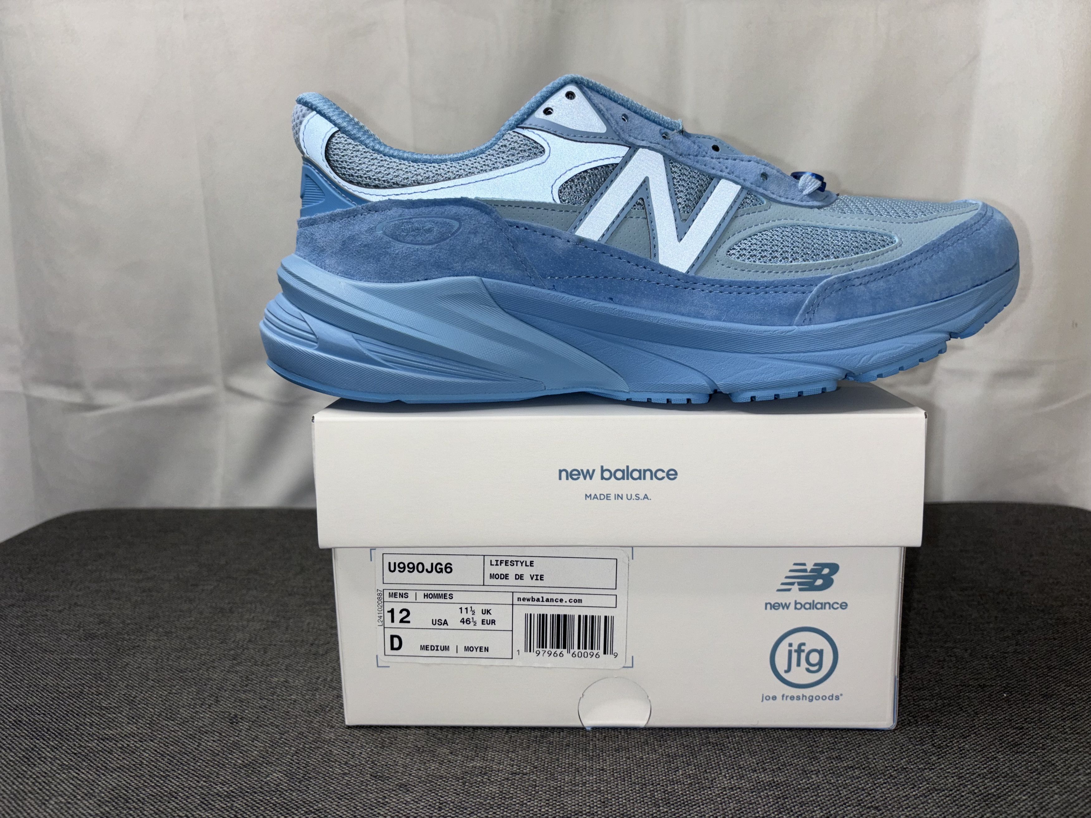 Joe Freshgoods × New Balance New Balance 990v6 MiUSA Joe Freshgoods Prom Blue 12 U990JG6 Size US 12 / EU 45 - 5 Thumbnail