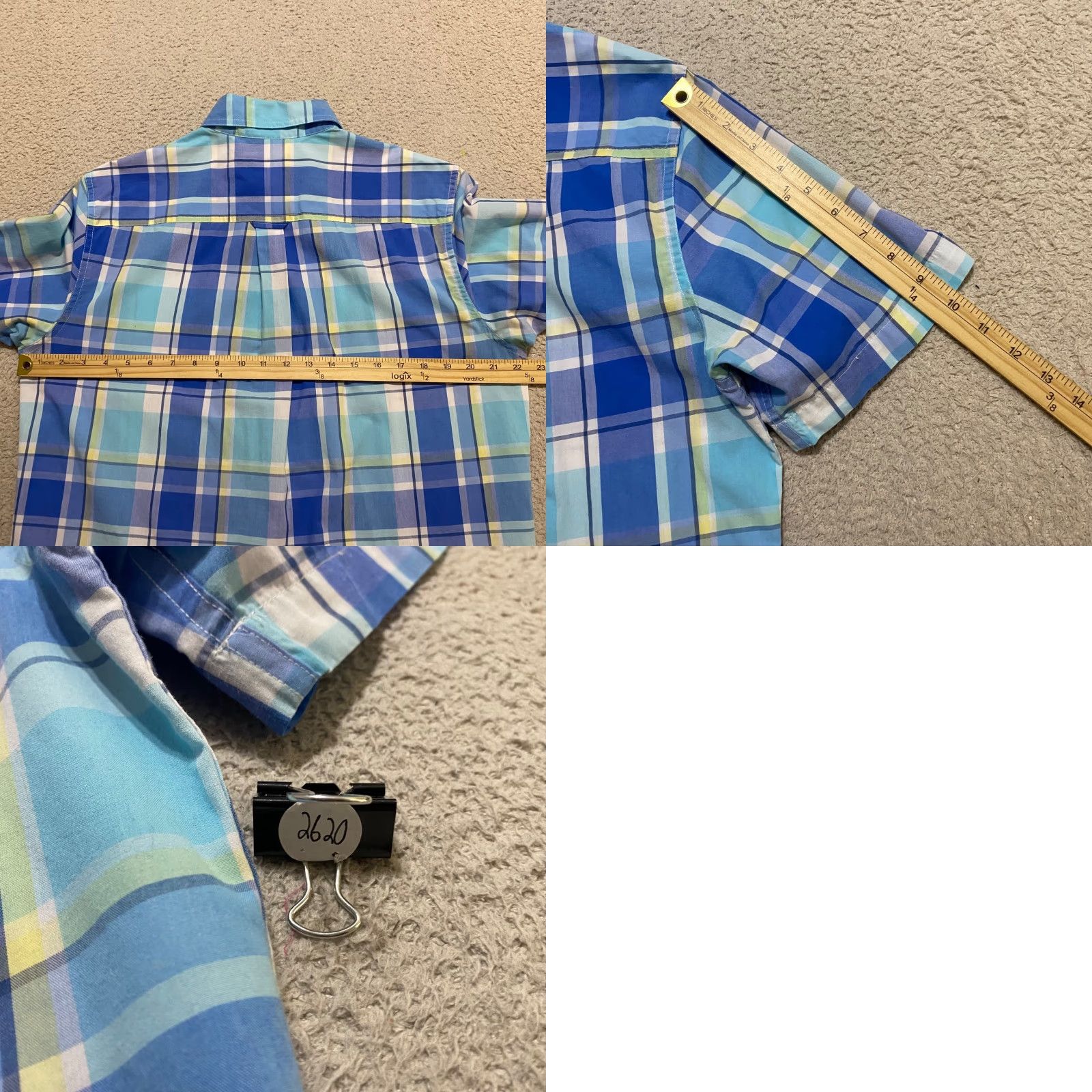 Chaps Chaps Shirt Mens M Multicolor Plaid Short Sleeve Button-Down Nike Size US M / EU 48-50 / 2 - 8 Thumbnail