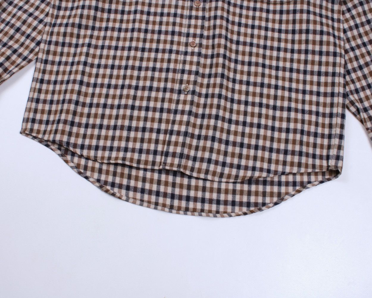 Aquascutum × Vintage Aquascutum Vintage Wool Plaid Long Sleeve Button Shirt Size US L / EU 52-54 / 3 - 5 Thumbnail