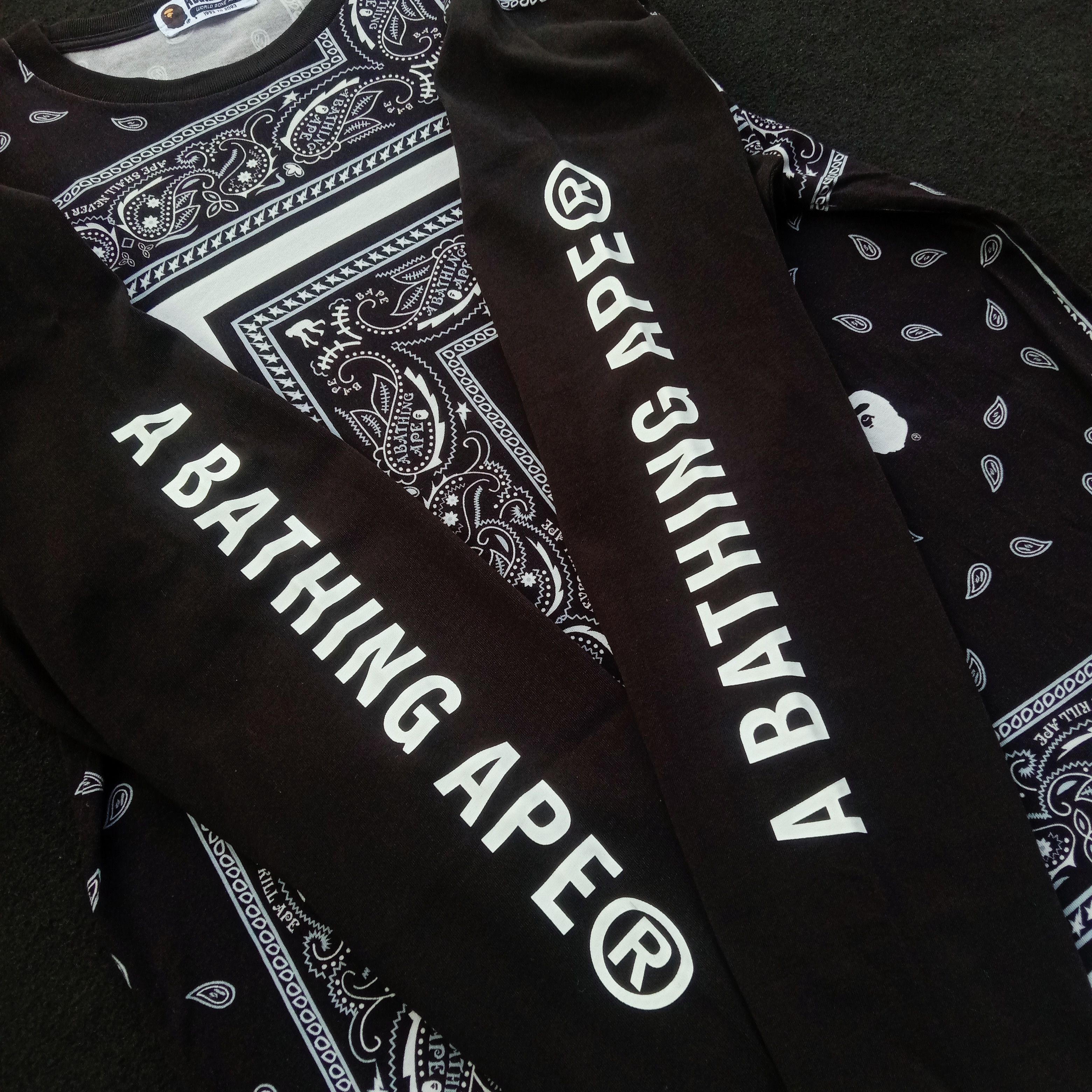 Bape Bandana Print L/S Tee (2020) Size US XL / EU 56 / 4 - 3 Thumbnail