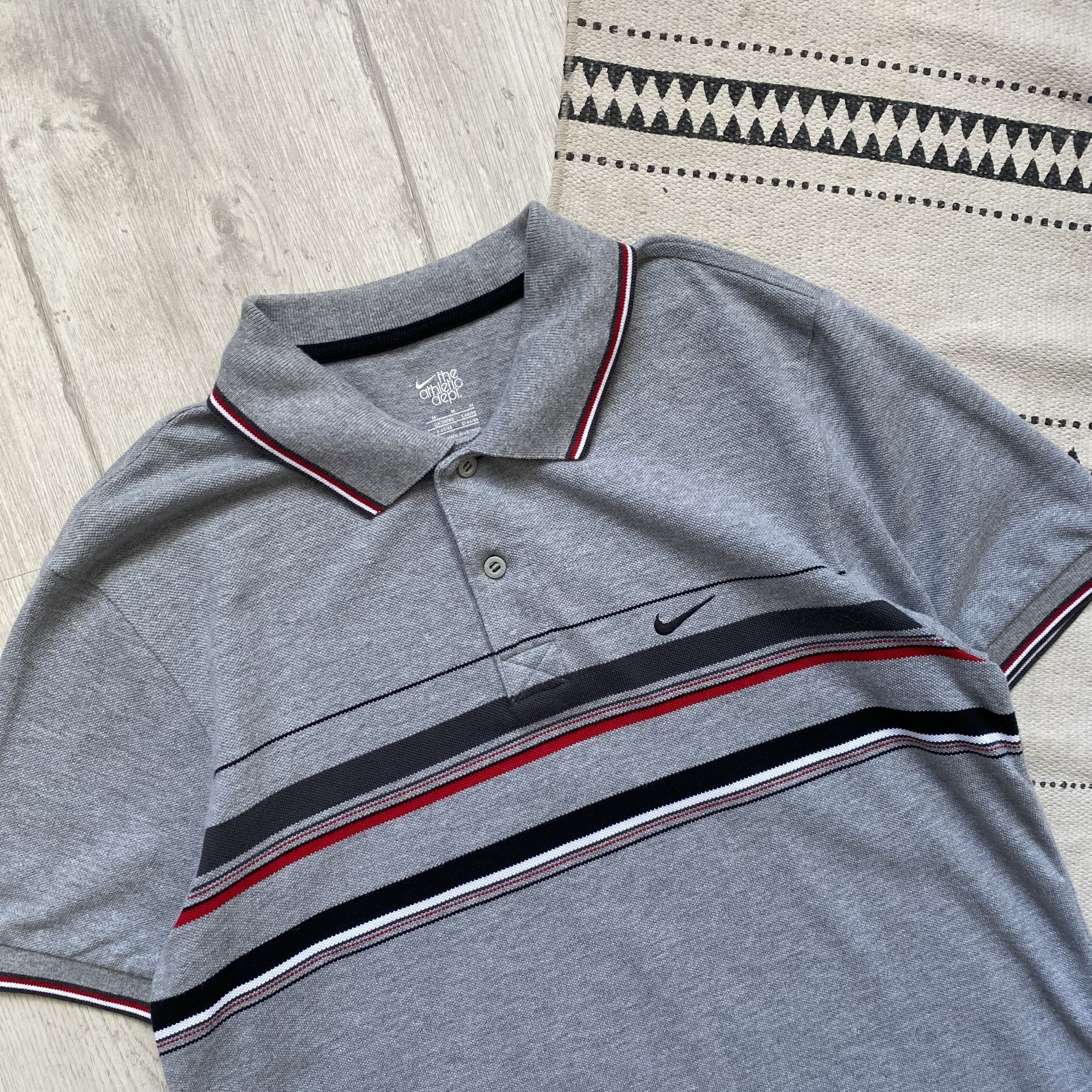 Nike Vintage 00s Nike Striped polo t-shirt Size US M / EU 48-50 / 2 - 2 Thumbnail