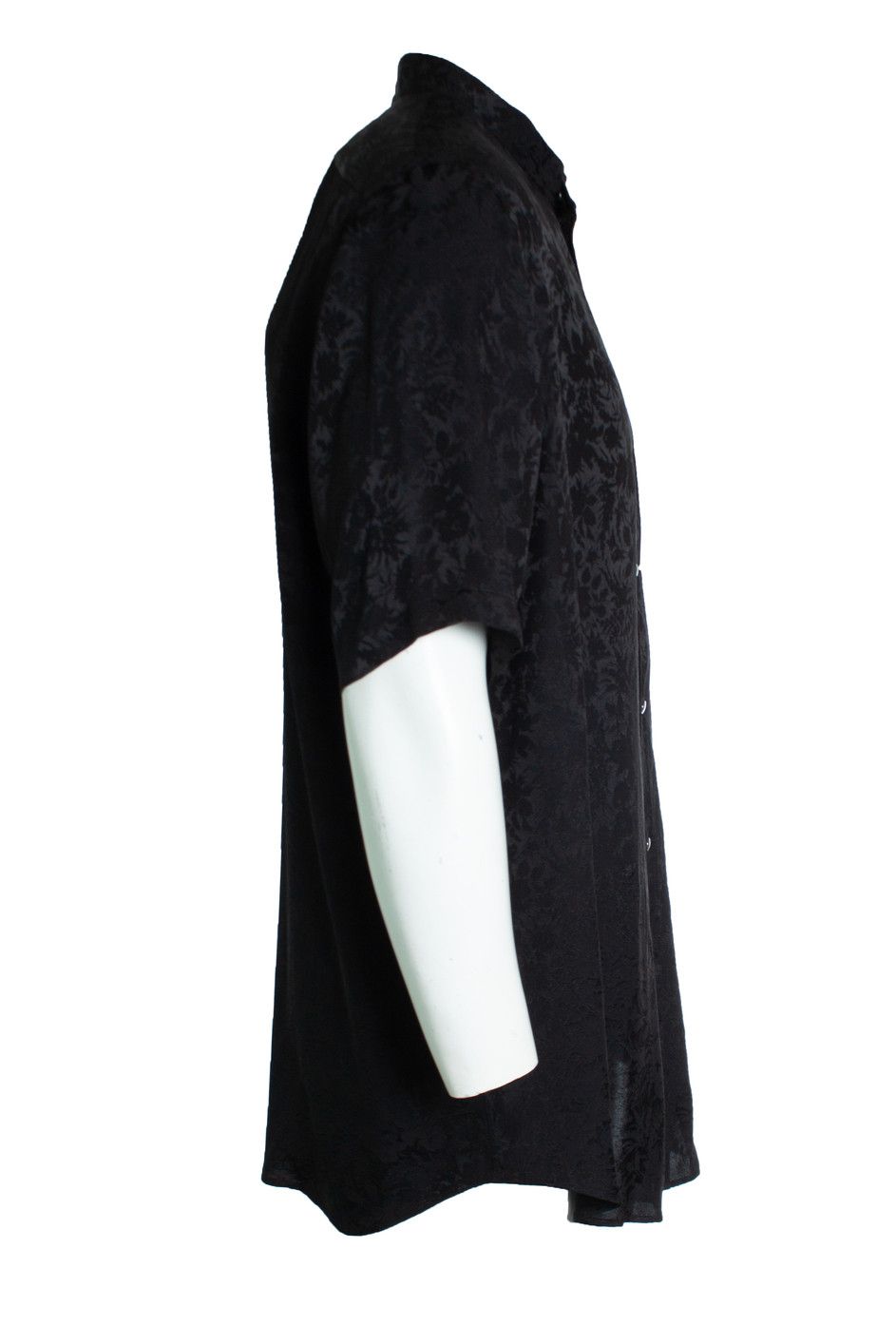 Saint Laurent Paris Saint Laurent, Black silk short sleeve floral printed shirt Size US M / EU 48-50 / 2 - 3 Thumbnail