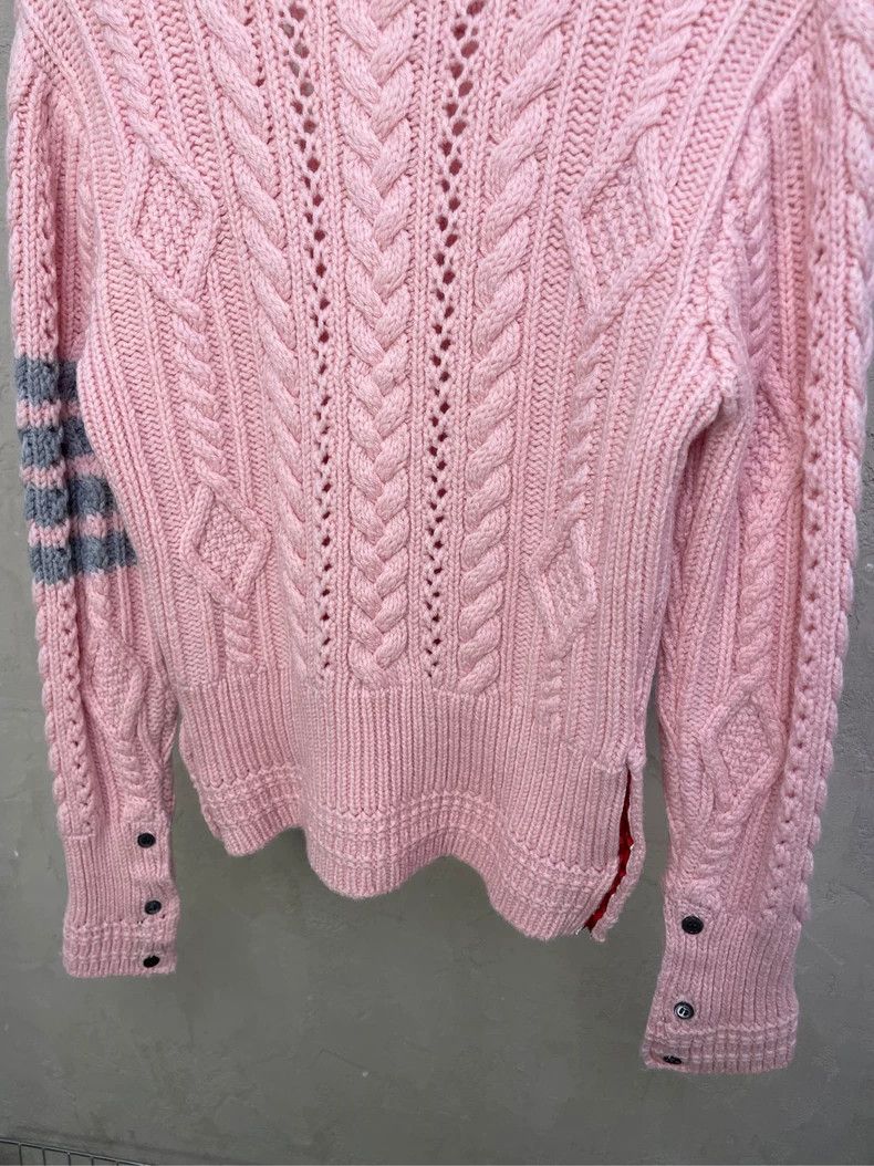 Thom Browne Thom browne Cherry blossom pink four-striped mesh jacquard Size S / US 4 / IT 40 - 5 Thumbnail
