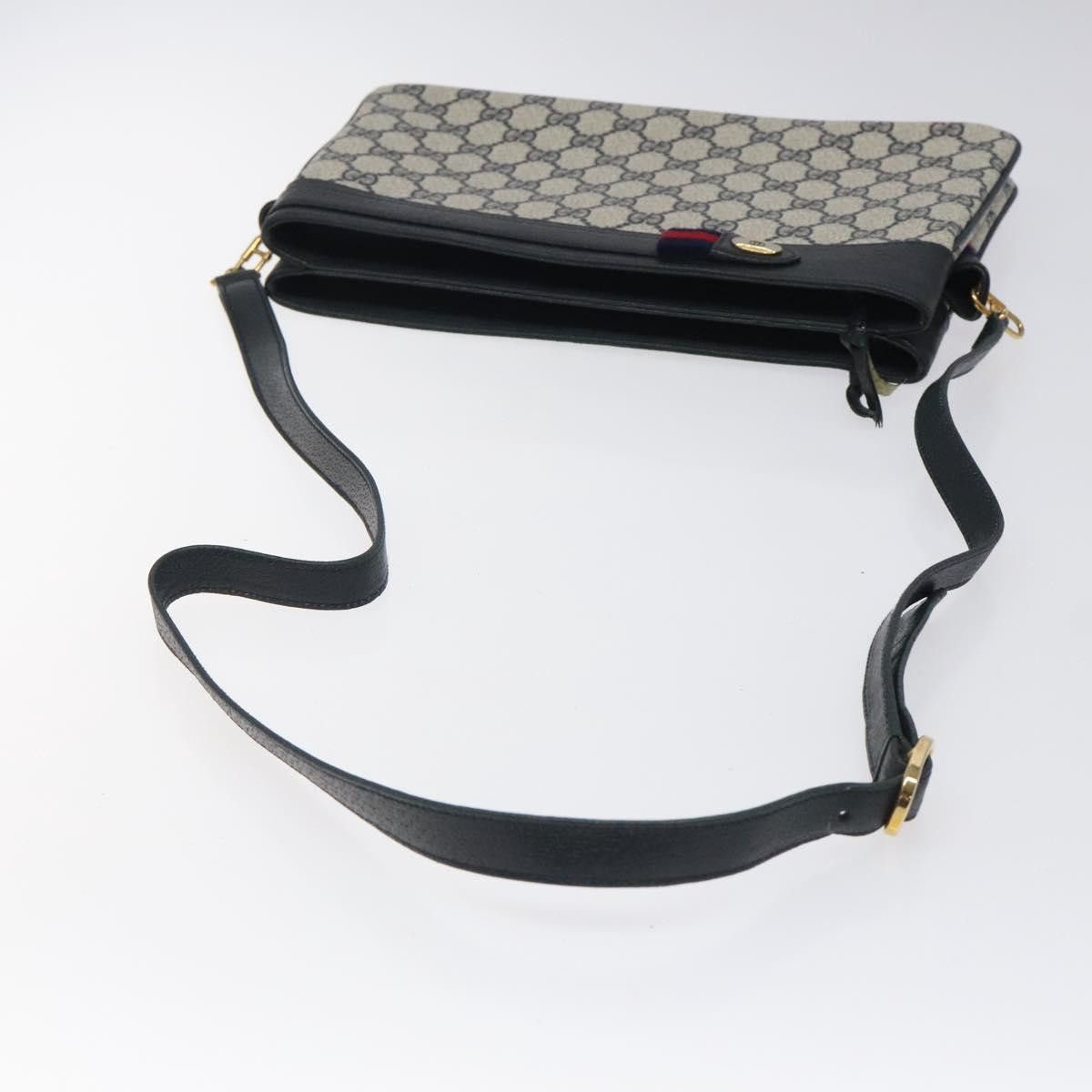 Gucci GUCCI GG Supreme Sherry Line Shoulder Bag Pvc Navy Gold 96 Size ONE SIZE - 7 Thumbnail