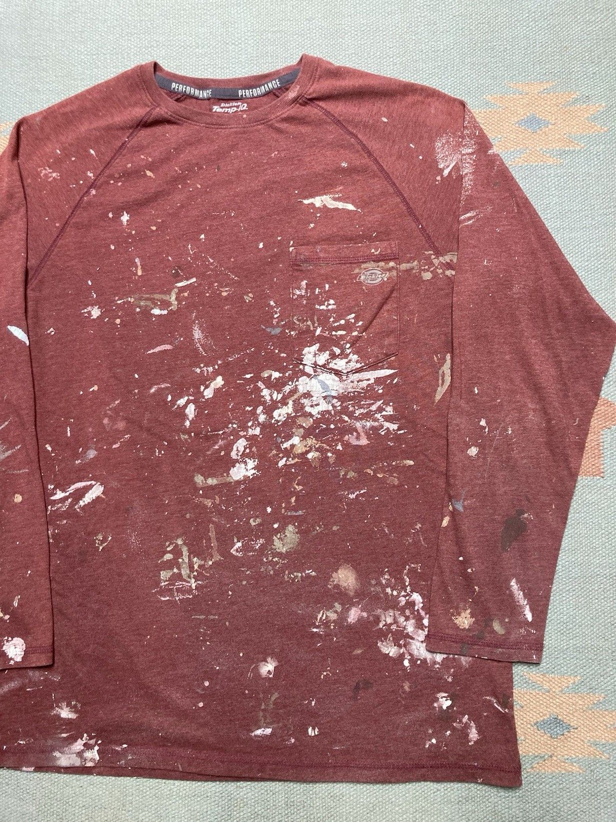 Dickies Dickies pocket t shirt temp IQ paint splatter maroon M Size US M / EU 48-50 / 2 - 3 Thumbnail