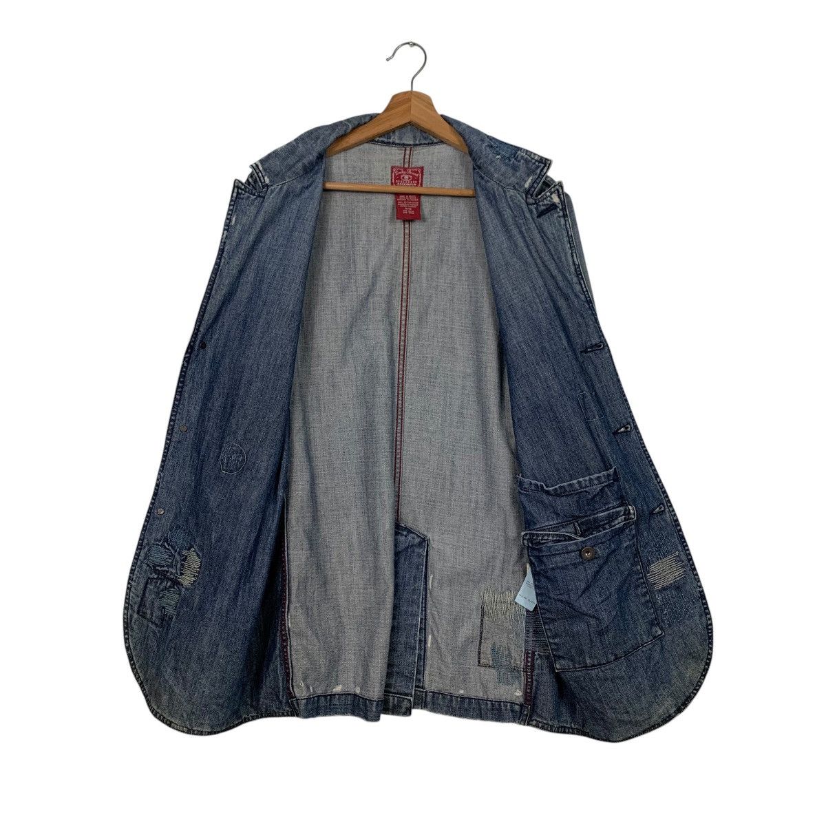 Lucky Brand LUCKY BRAND Trashed Distress Casual Denim Jacket #1665-C74 Size US M / EU 48-50 / 2 - 13 Thumbnail