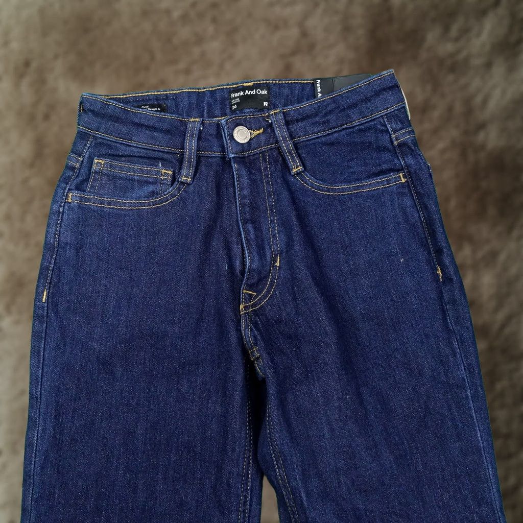 Frank And Oak FRANK AND OAK CYNDI STRAIGHT FIT DENIM BLUE JEANS WOMENS SIZE 24 NEW NWT Size 42" / US 20 - 1 Thumbnail