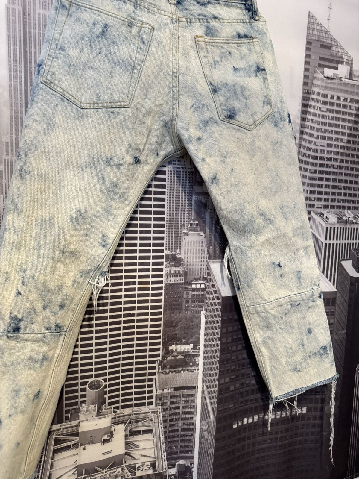 Fear of God 🔥Fear of God Blue Selvedge Inverted Holy Water Jeans SZ 32 Size US 32 / EU 48 - 6 Thumbnail